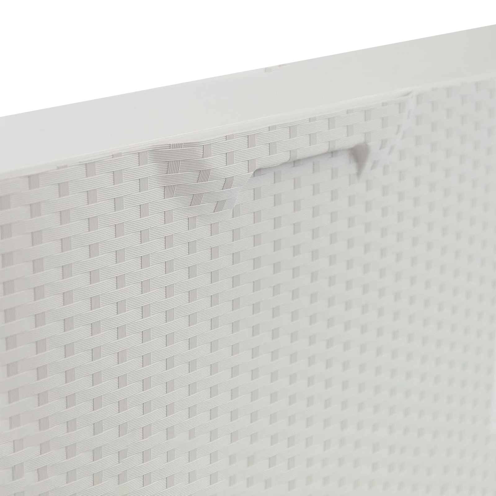 Modular shoe rack in plastic rattan with retractable door cm 51x18 40h