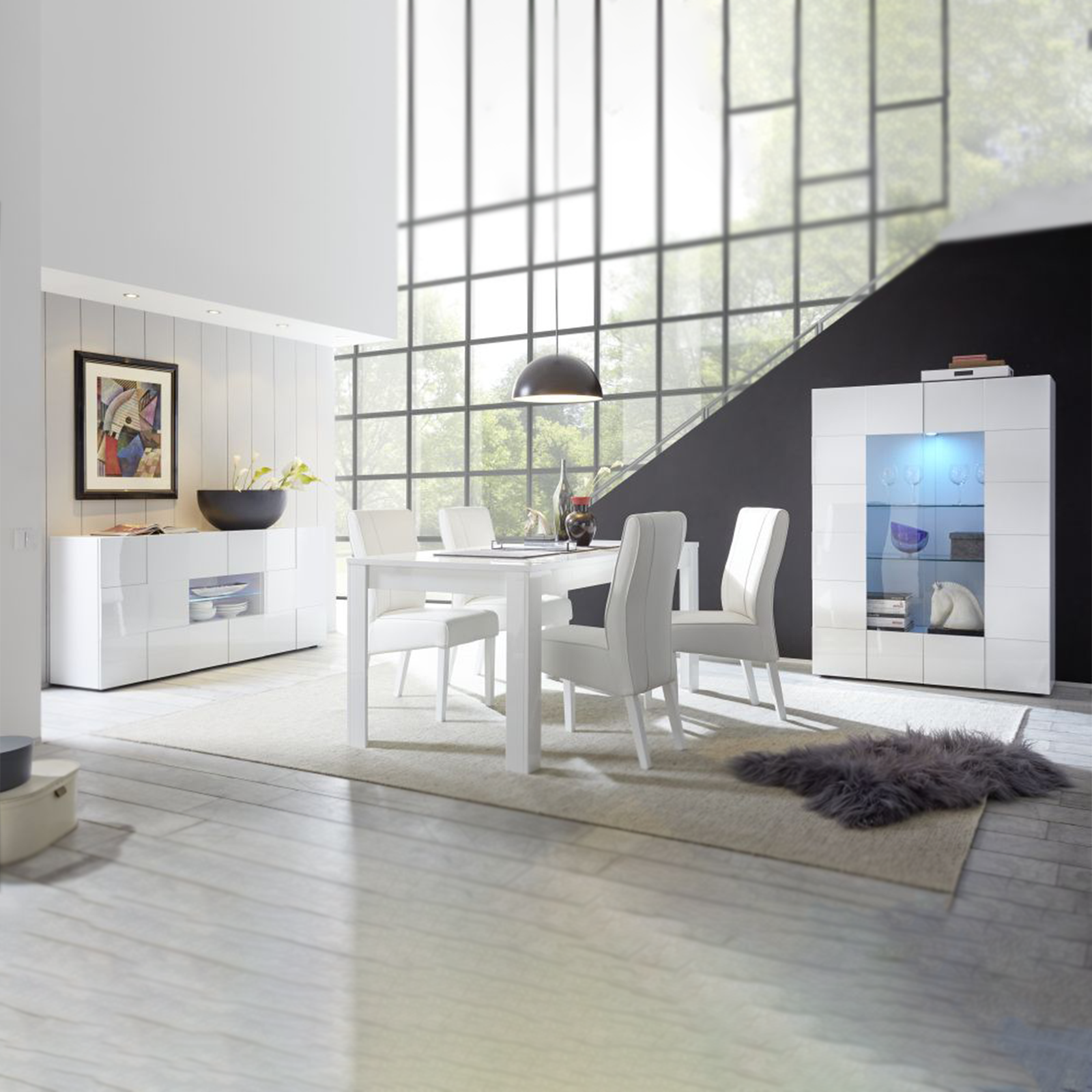 "Dama" wooden entrance sideboard with 2 doors and 2 drawers, 181x43 cm, 84h