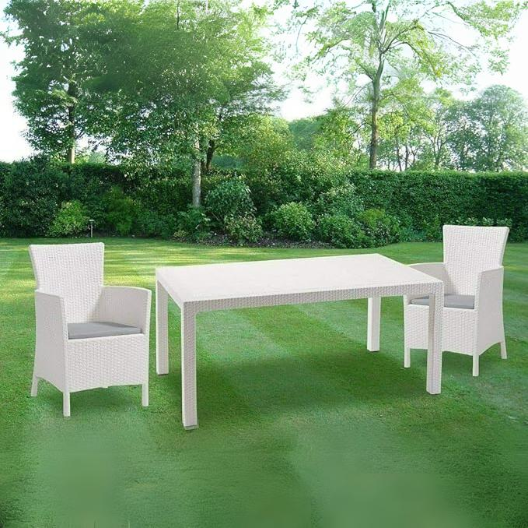 "Melody" resin garden table for outdoor use, 160x94 cm, 74h