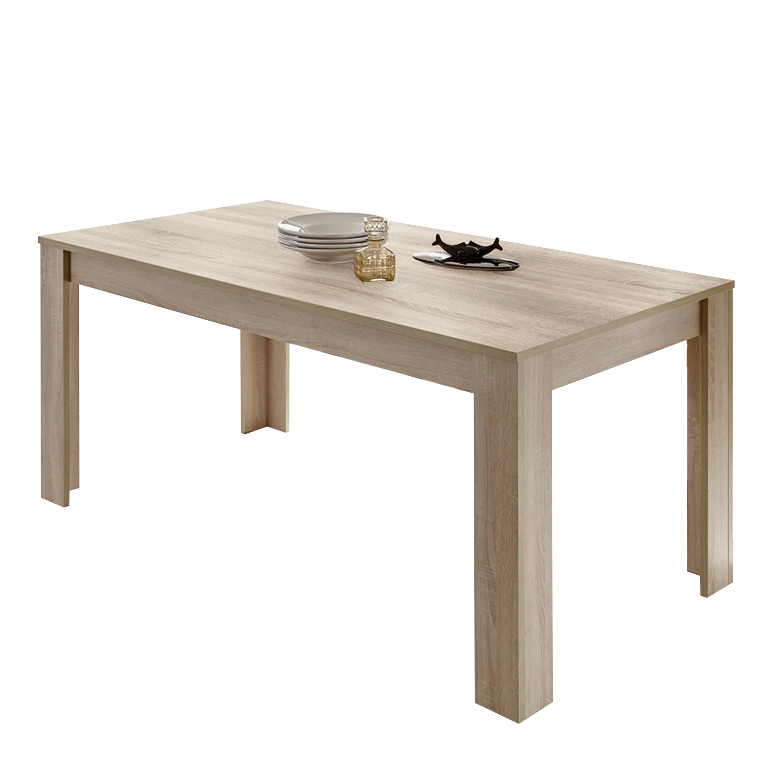 Extendable modern table "Dama" in oak wood 137/185x90 cm 79h