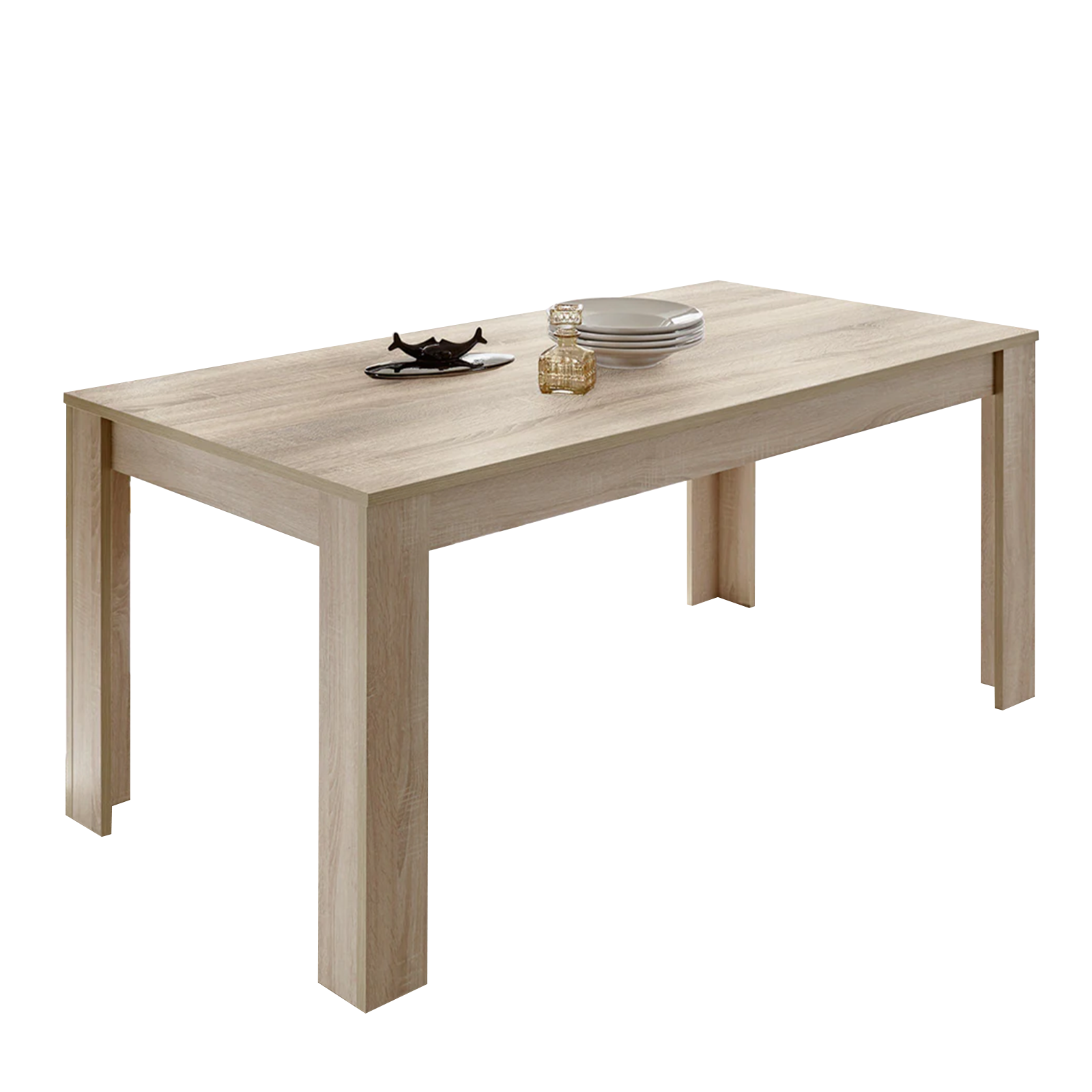 Modern extendable table "Firenze" in oak wood 137/185 x 90 cm 79h