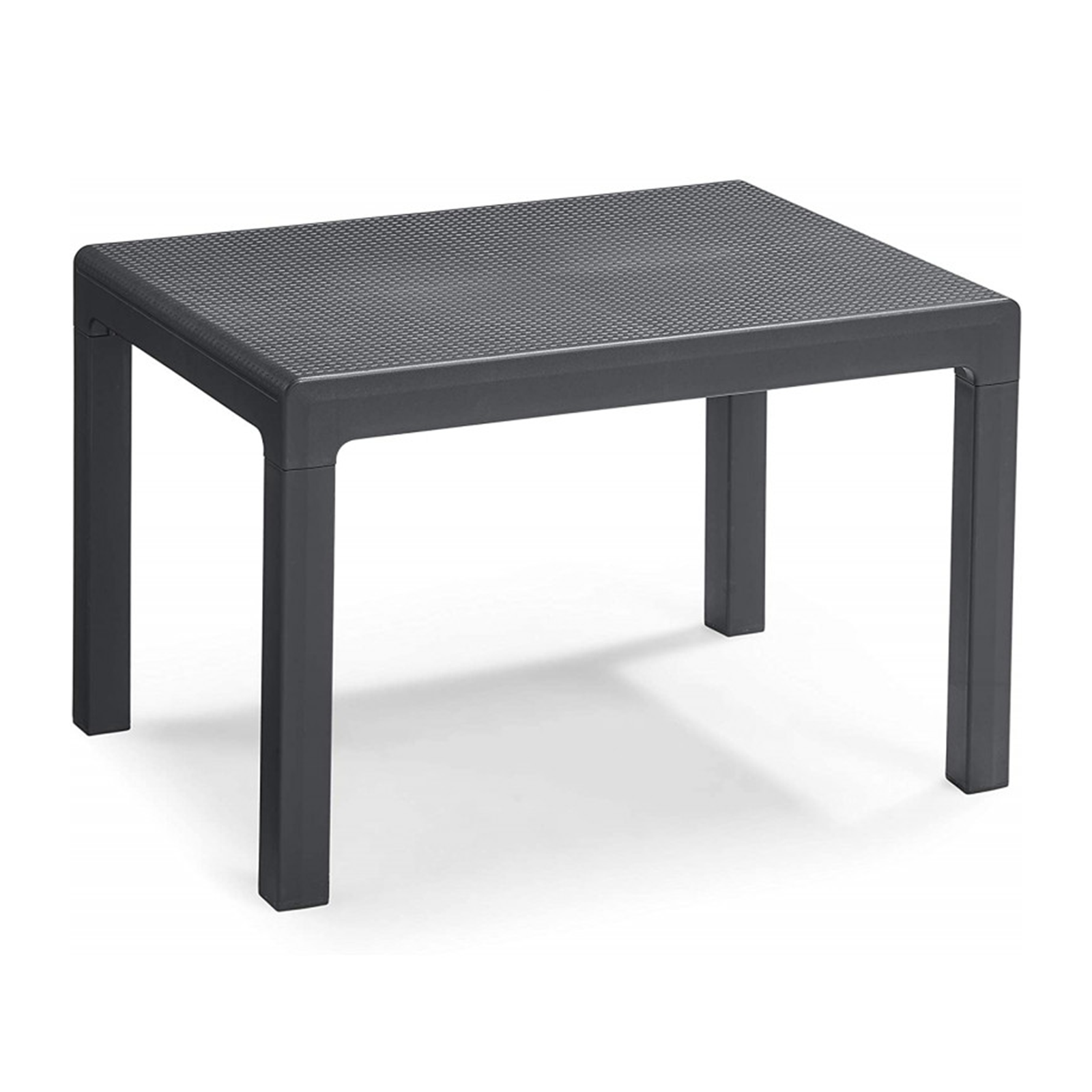 "Emily" graphite resin garden lounge set, sofa, 2 armchairs, coffee table with cushions