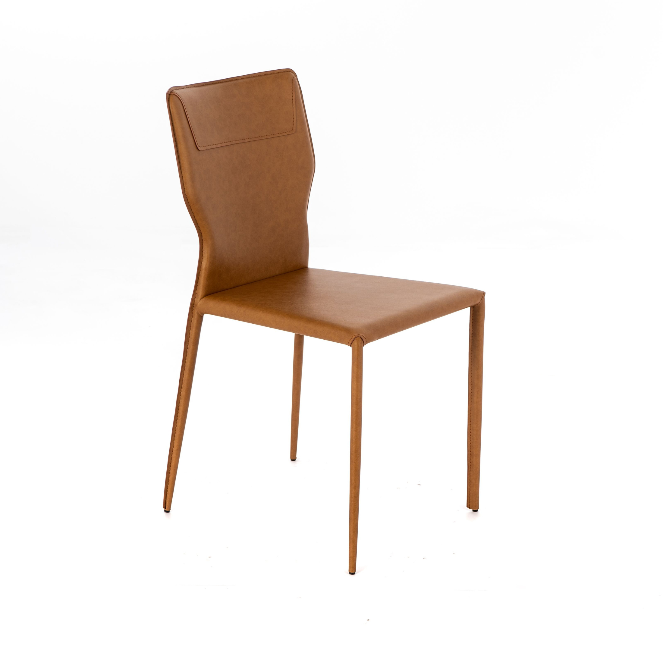 Set of modern "Quito" faux leather chairs with metal legs, 44x56 cm, 86.5 cm high.