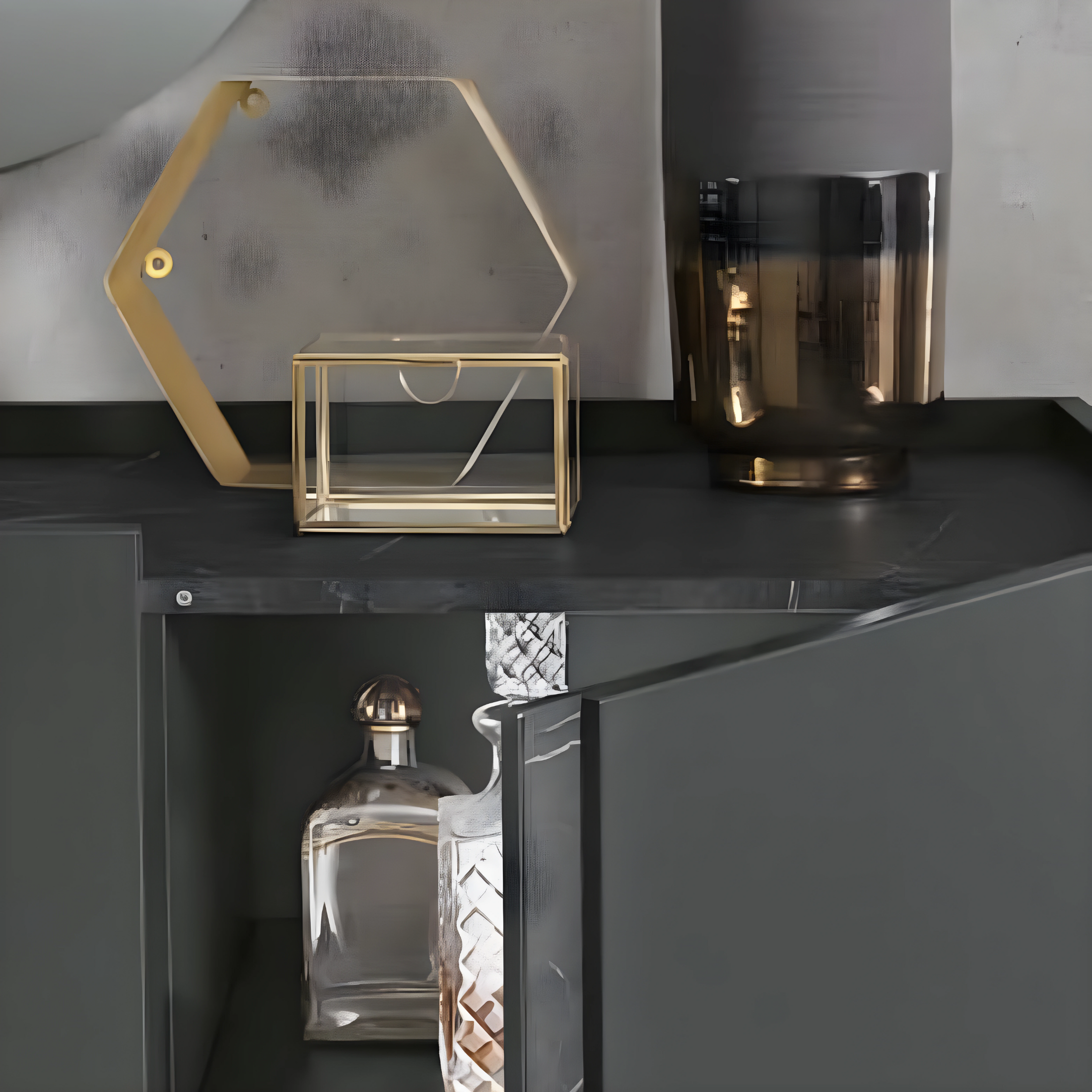 Modern 3-door sideboard "Toledo" in melamine, 160x50 cm, 89h pre-assembled