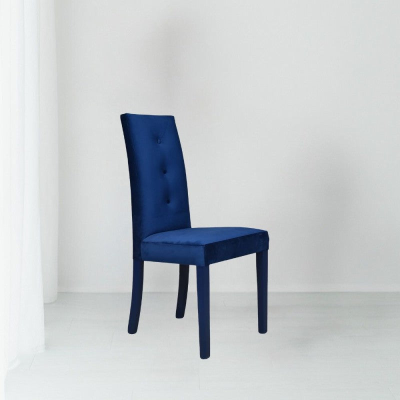 Set of "Montecarlo" dining chairs upholstered in velvet with 3 buttons cm 47x46 101h