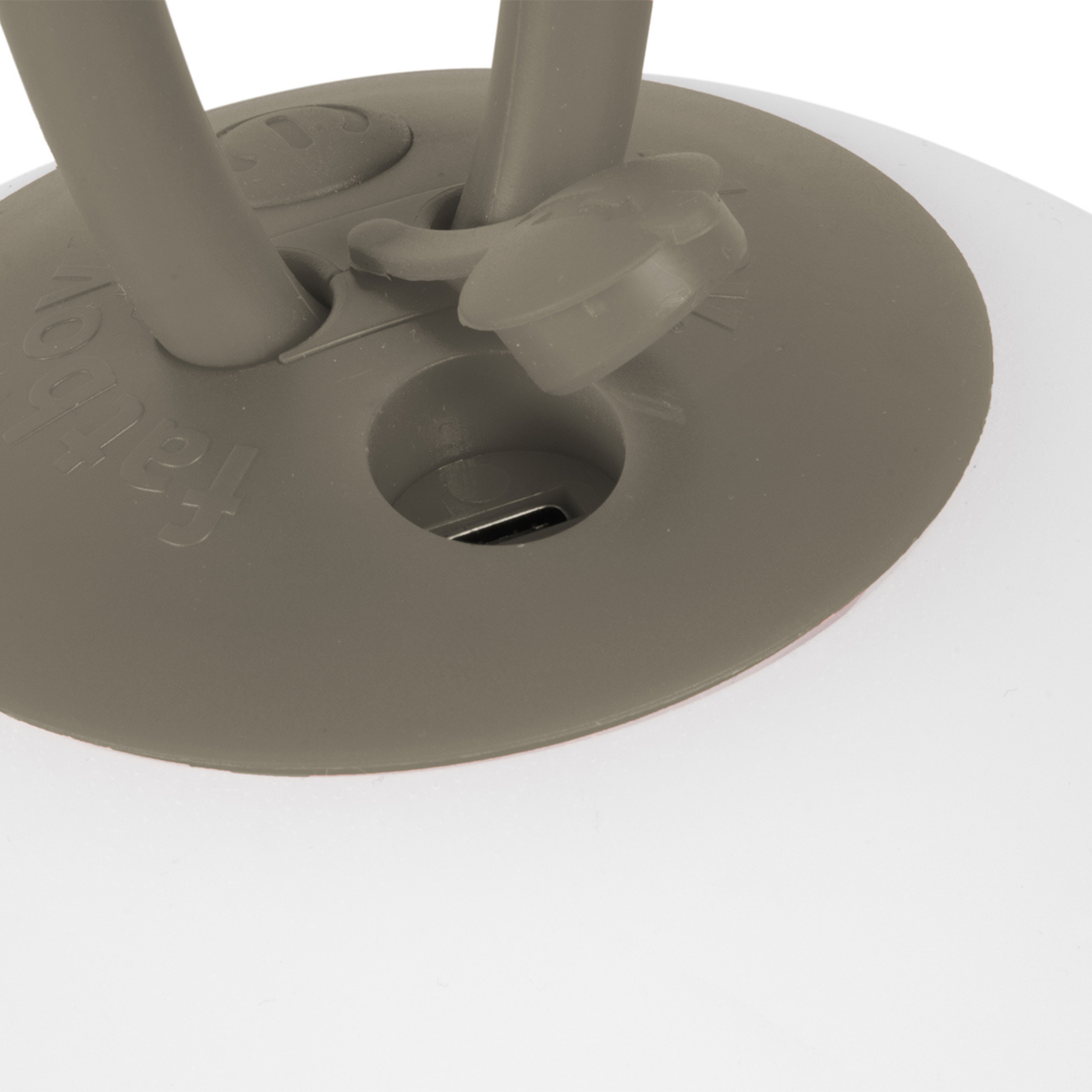 Set of 2 "Bolleke" battery-powered LED hanging lamps in HDPE with rubber hook, 20x20 cm