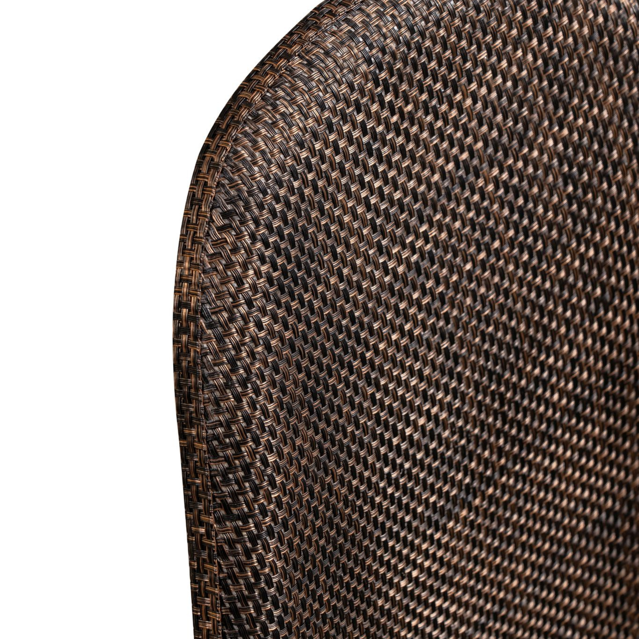 Vintage "Florida" Rattan Faux Leather Dining Chair Set