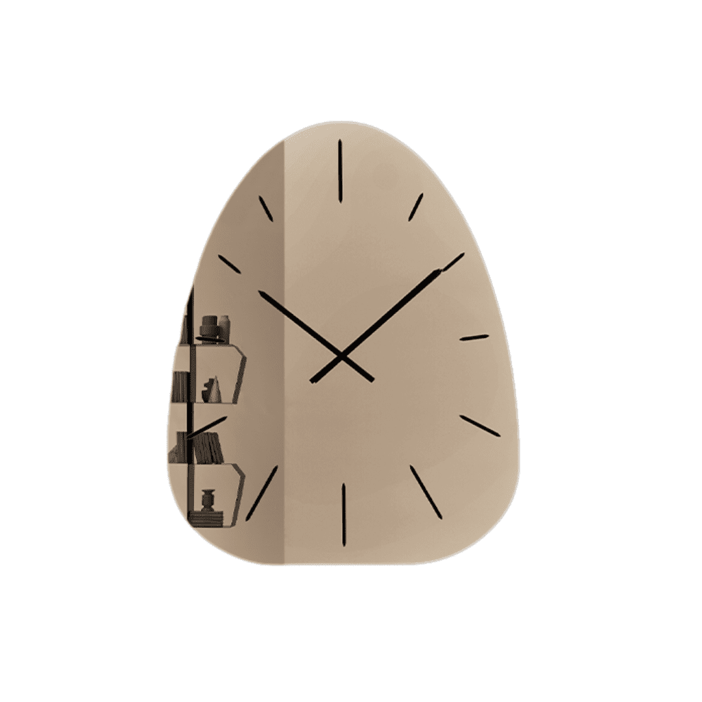 Orologio da parete "Reflexa" in vetro specchiato con numeri incisi a laser cm 80x100h - MondoViro