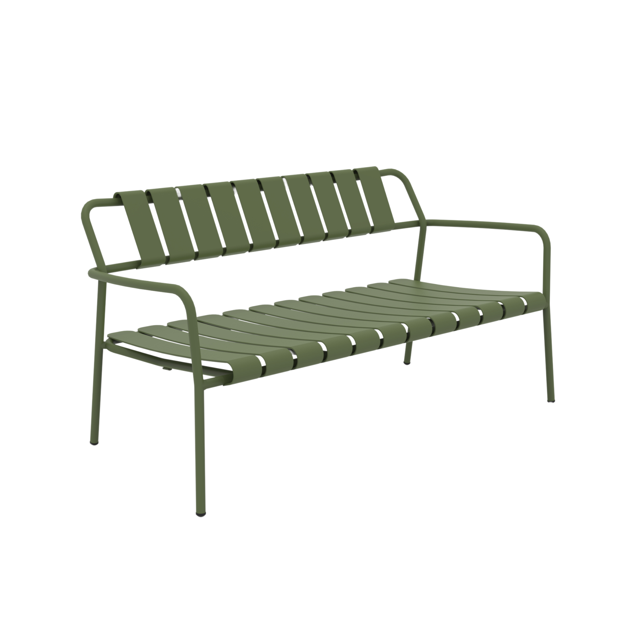 "Verdea" aluminum lounge bench, garden sofa, 146x70 cm, 76h