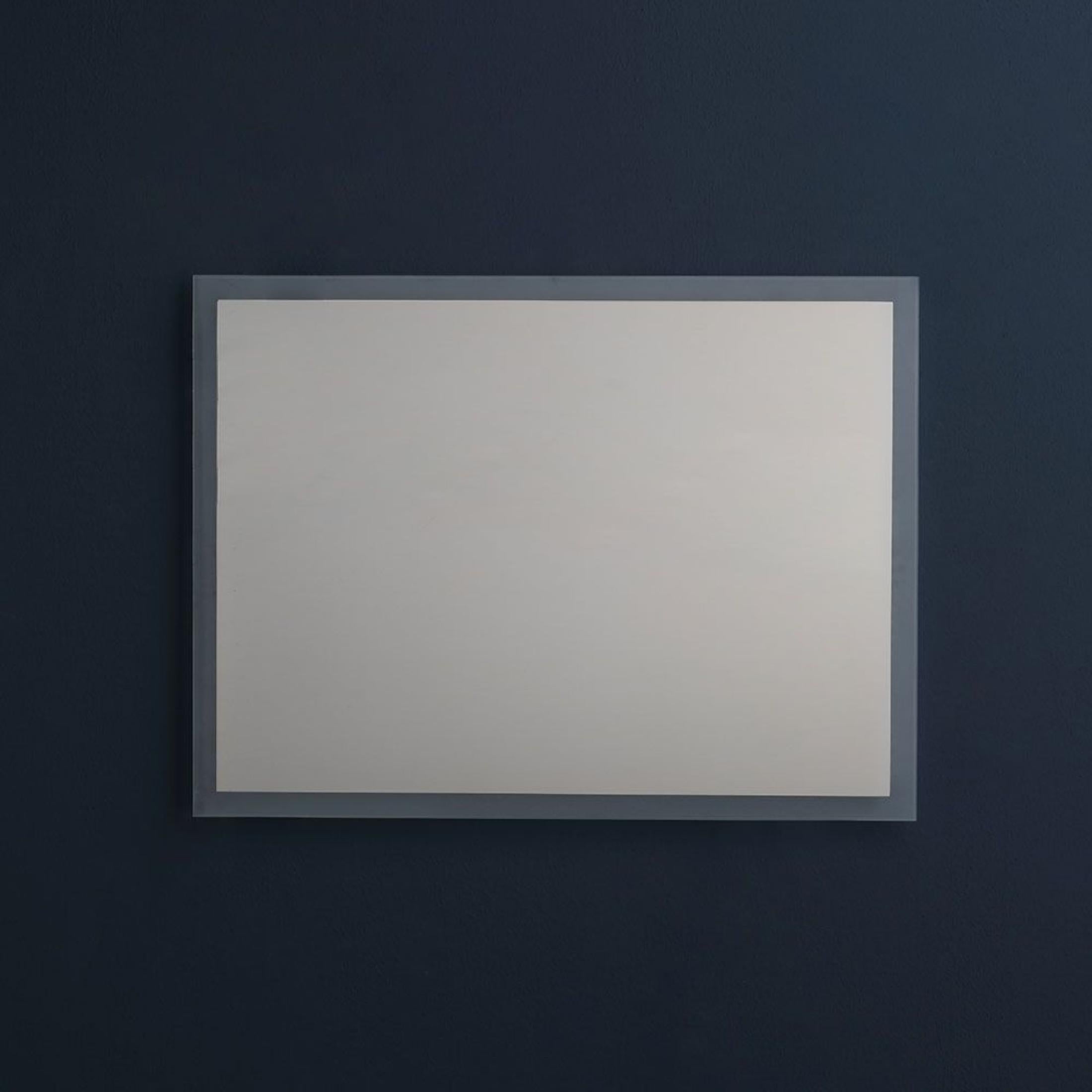 Reversible rectangular "Bend" LED framed mirror, 80x60 cm
