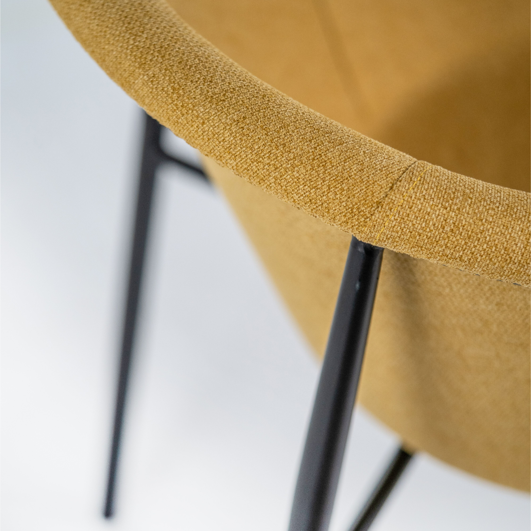 Set of elegant modern "Orchidea" fabric chairs with painted metal frame