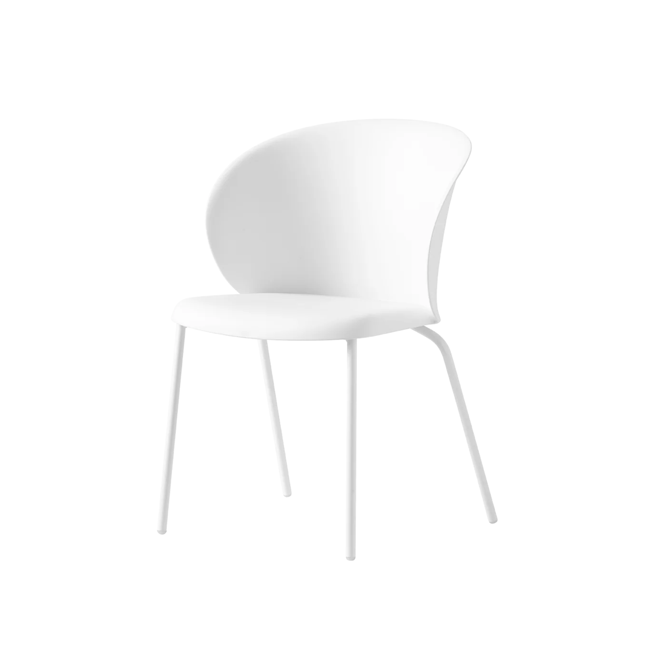 Set of modern "Tuka" chairs in metal and polypropylene, stackable, 55x59 cm, 86h