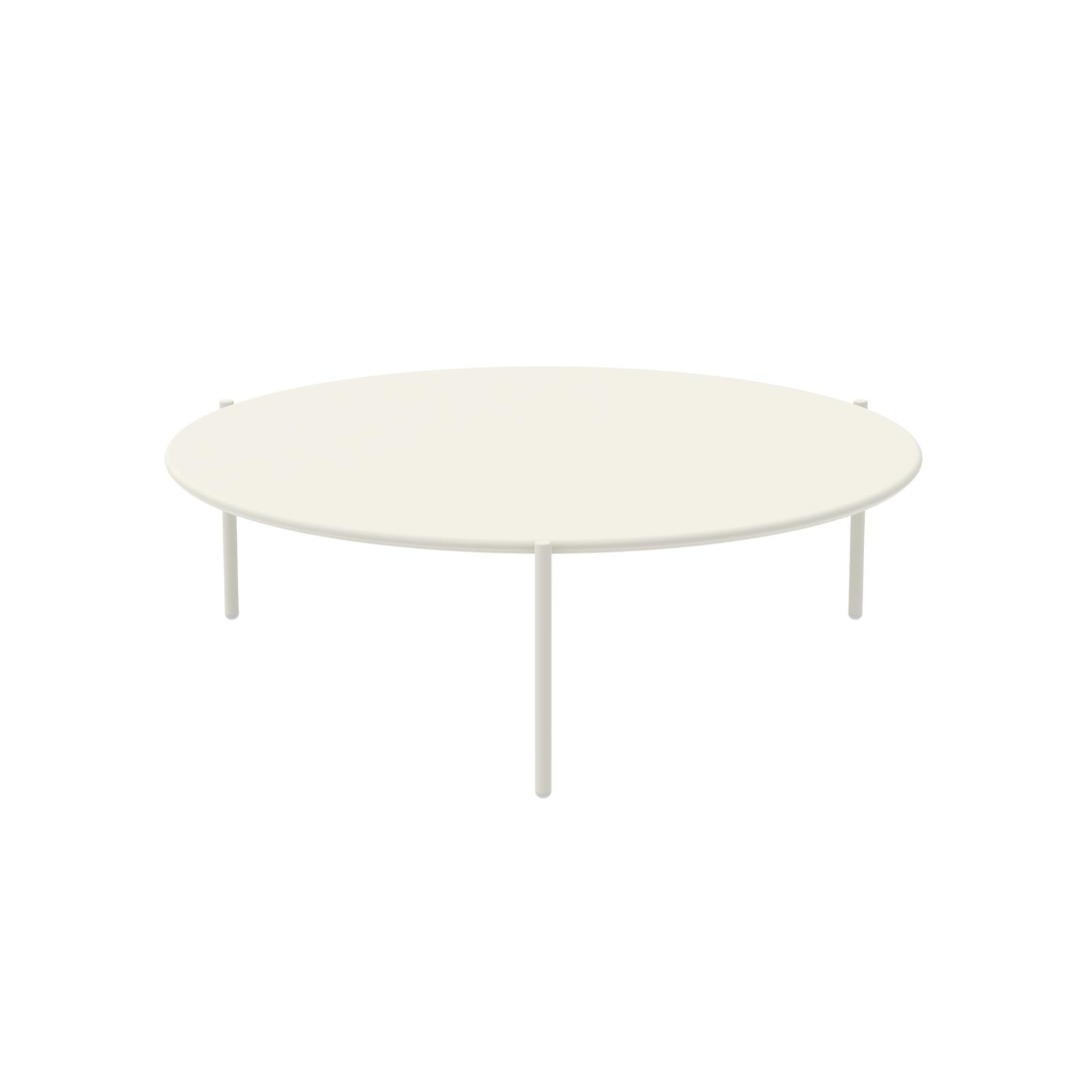 "Aria3" round metal coffee table, stackable garden table, 110x110 cm, 35 cm high