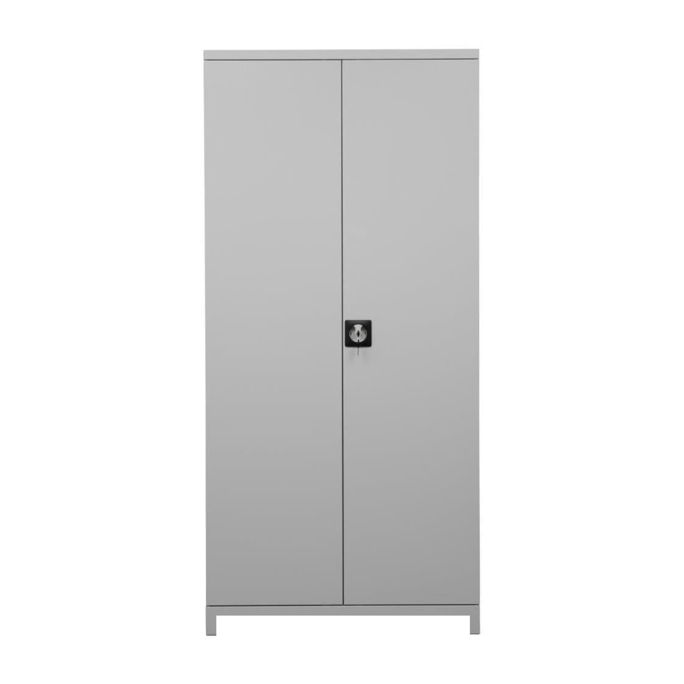 "Plos" sheet metal wardrobe with 2 doors and lock, height 180 cm.