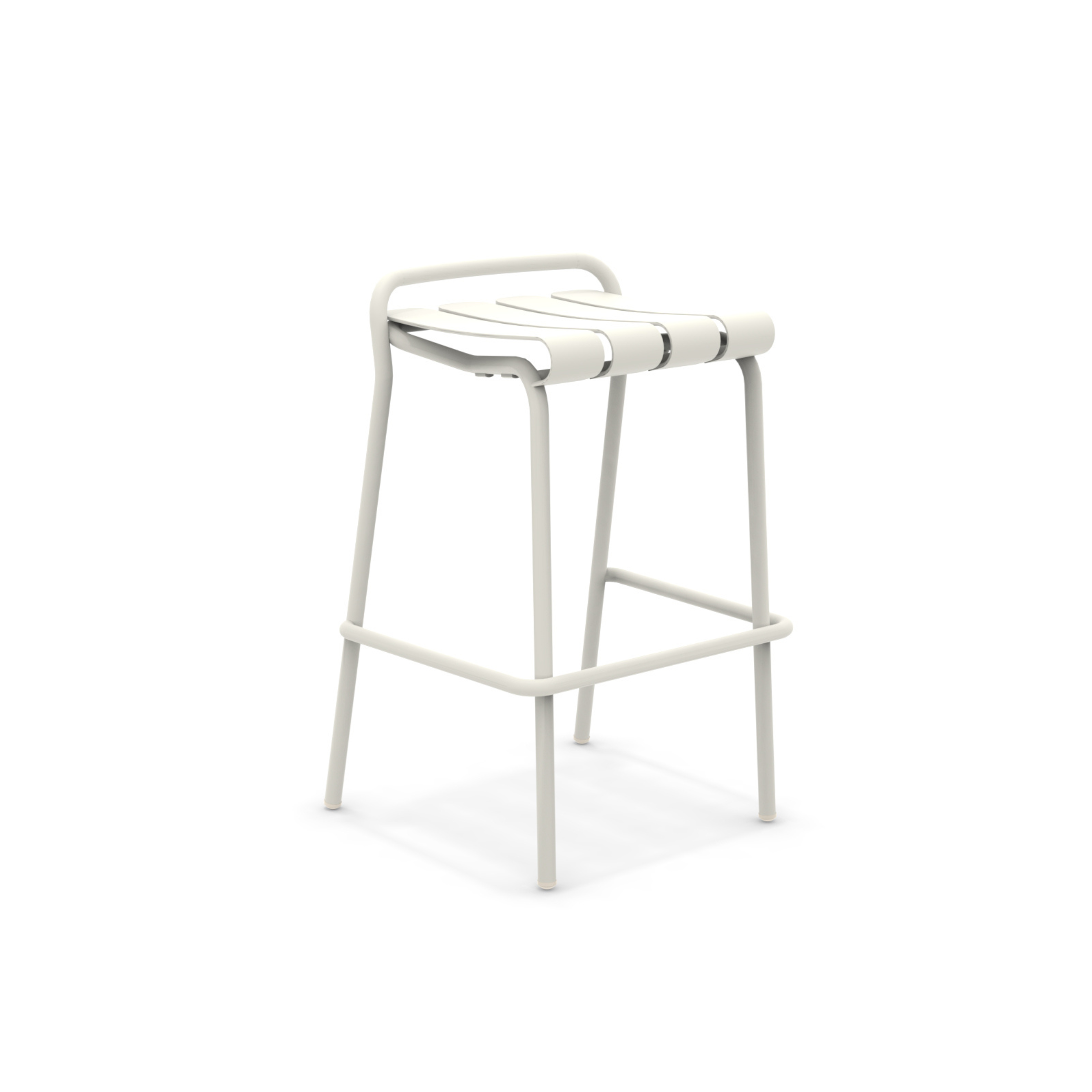 Set of "Verdea" stackable aluminum garden stools, 48x49 cm, 82 cm high.