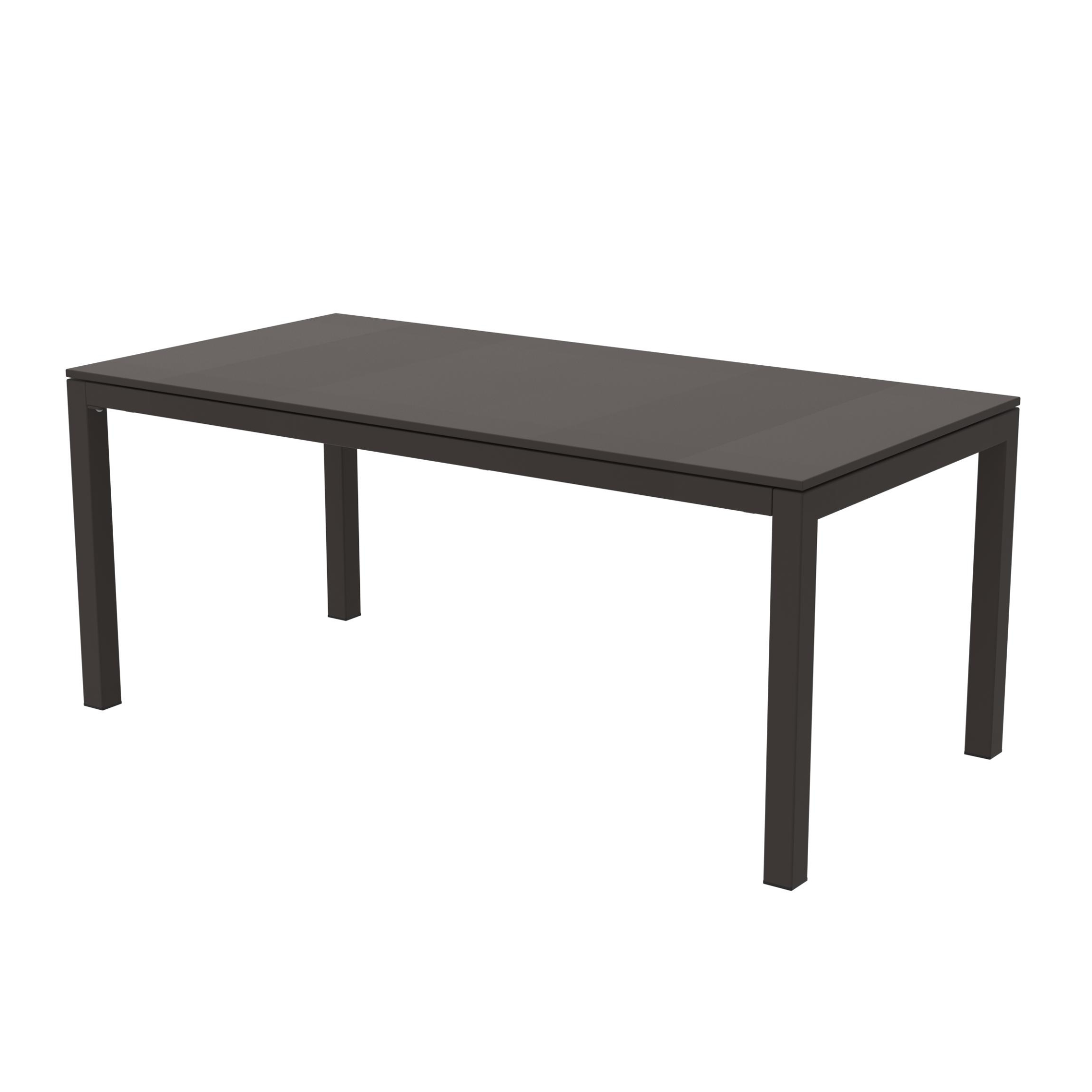 Extendable "Extia" painted metal garden table for modern use