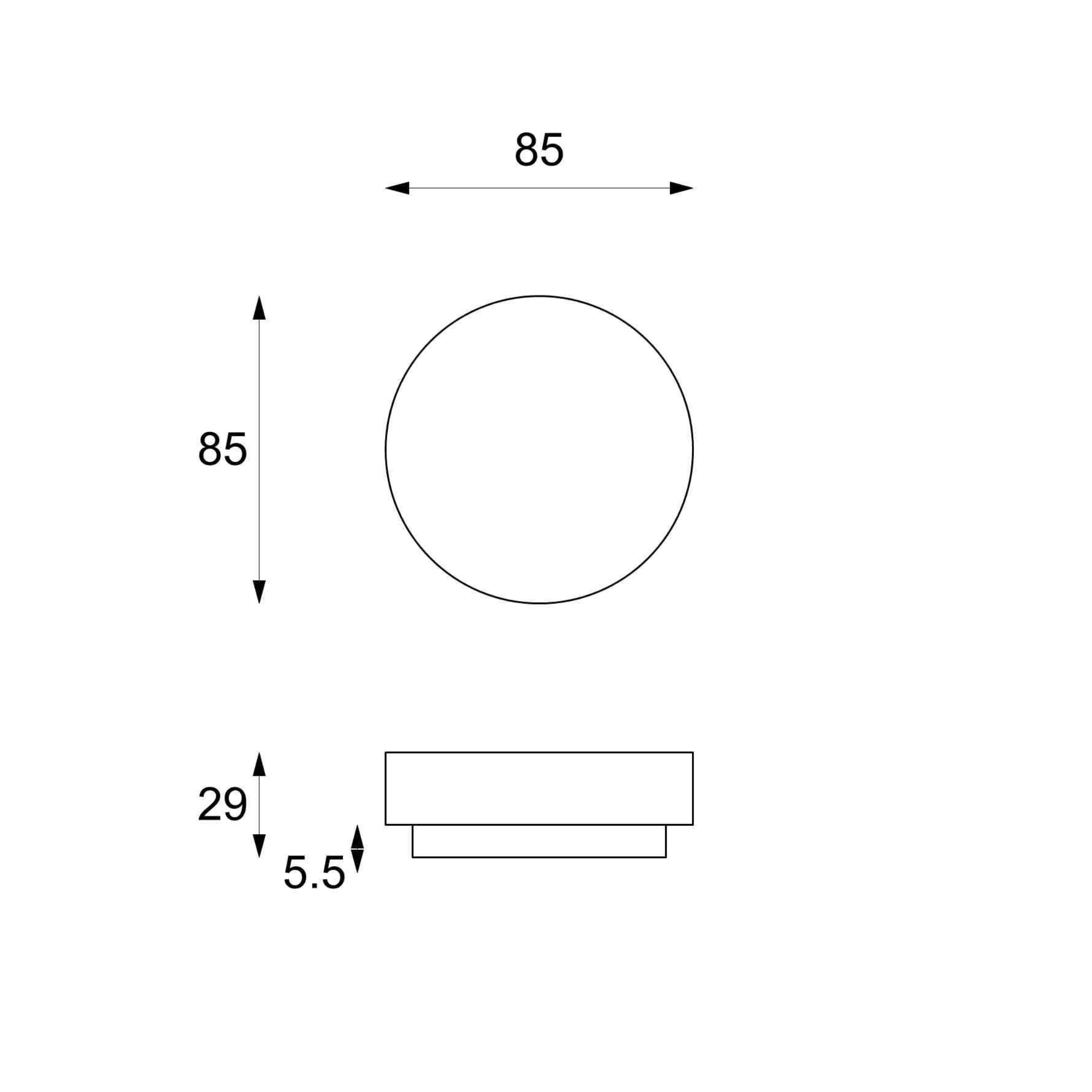 "Cleopas" fossil stone coffee table, 85x85 cm, 28h