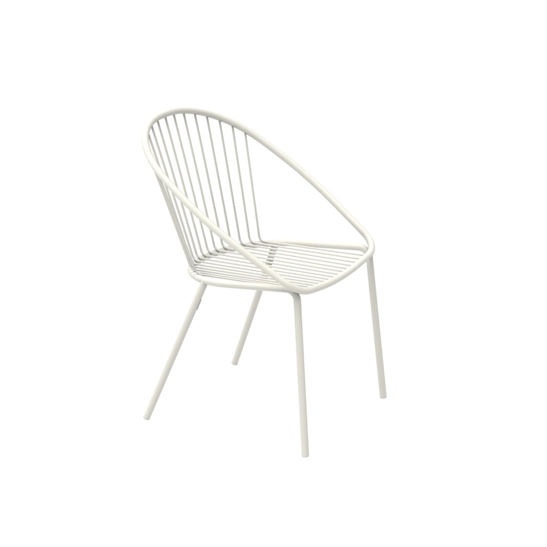 Set of stackable garden chairs "Aria5" in galvanized metal 57x58 cm 83h
