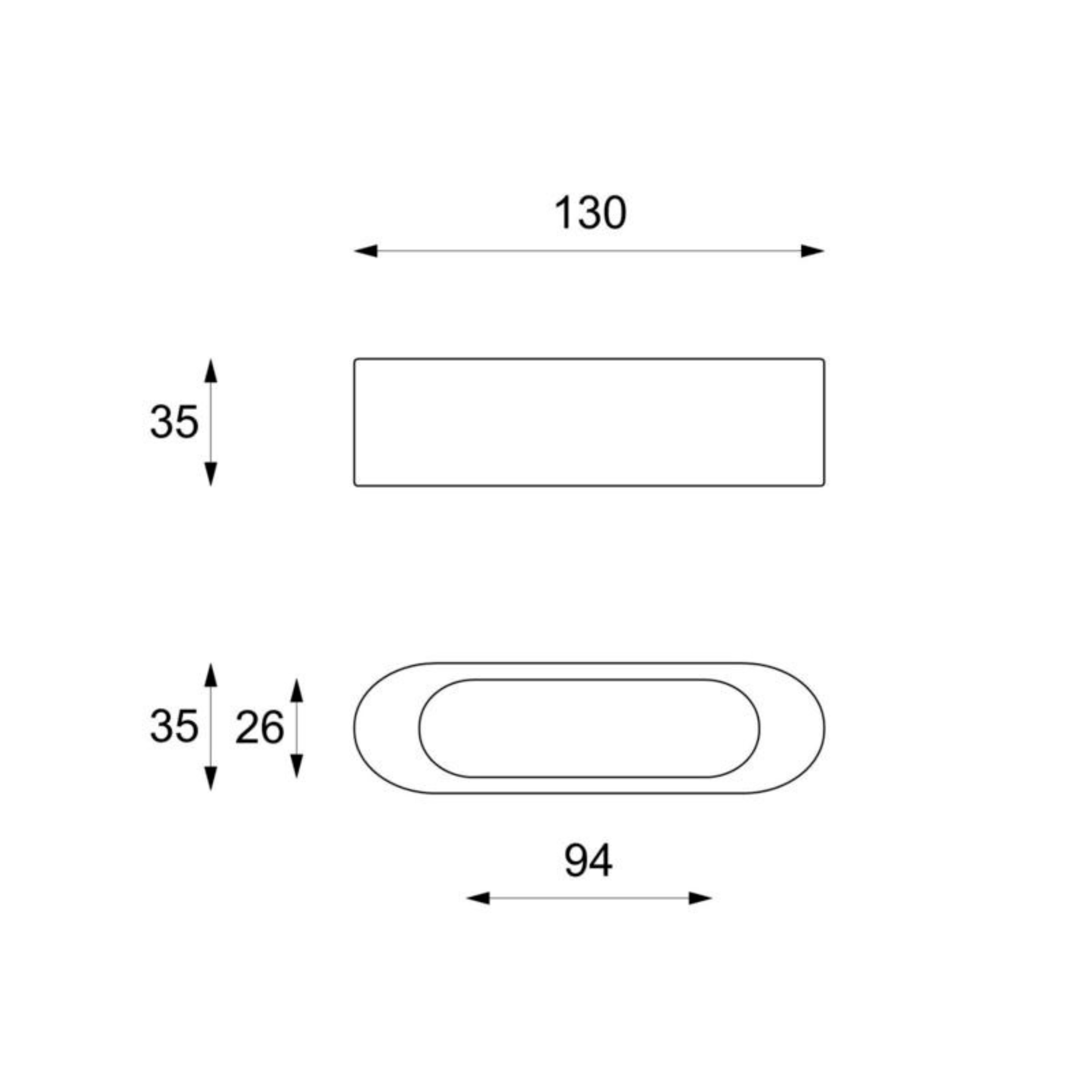 Low table in fossil stone TV stand "Olimpia" cm 130x35 35h