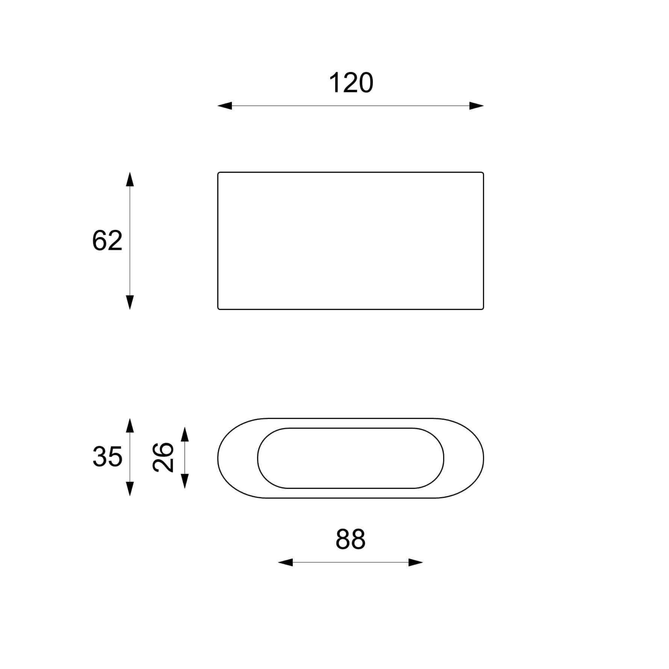 Modern low TV table in fossil stone "Tay" 120x62 cm 35h