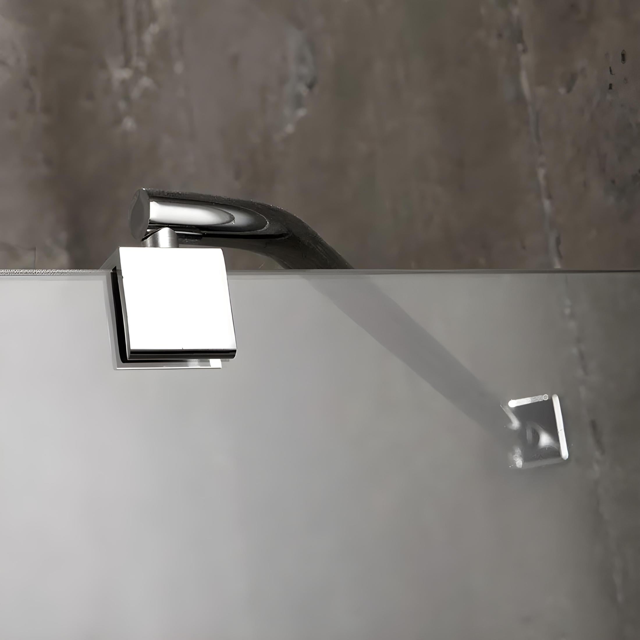 "Lion" semicircular frameless glass shower enclosure, 190 cm high