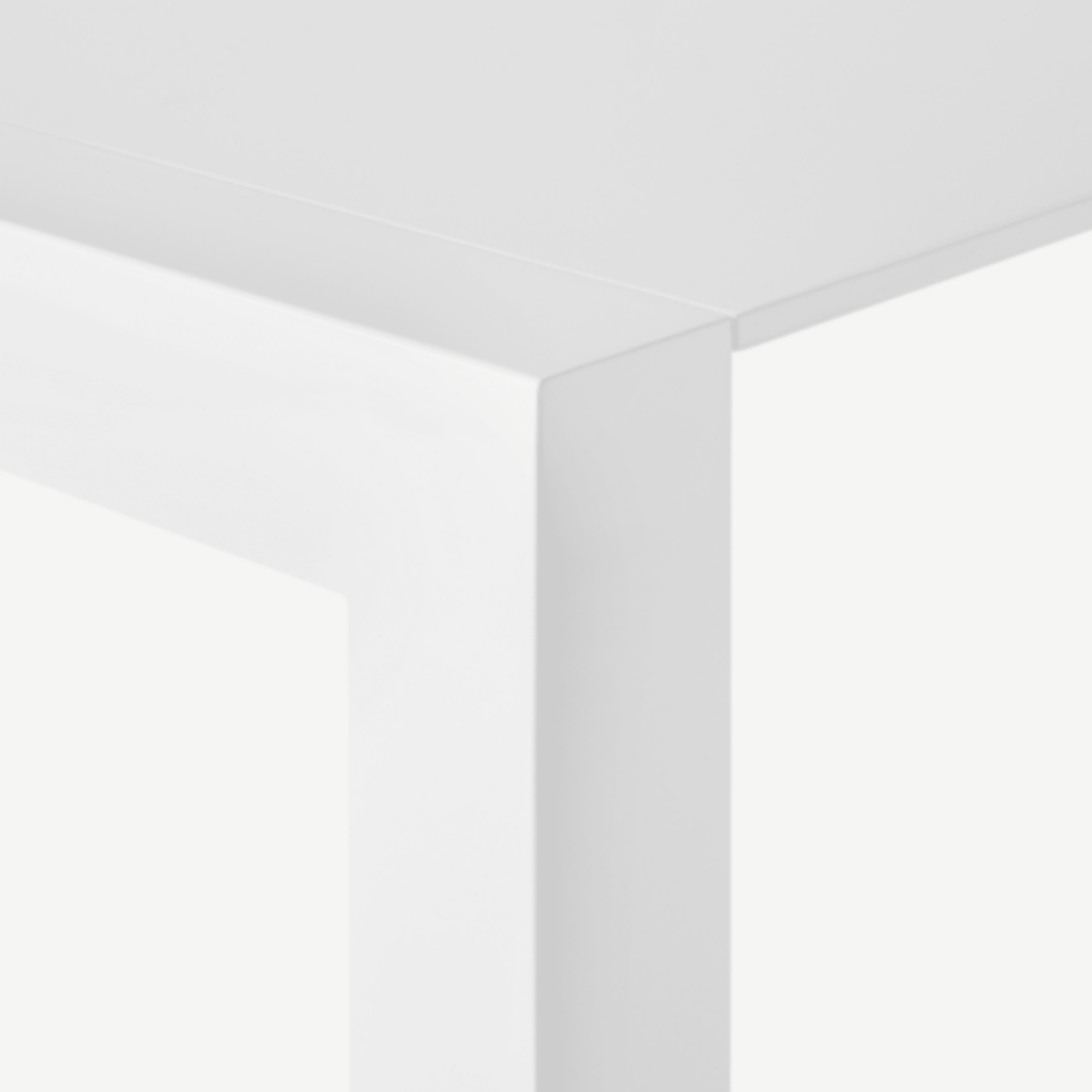 "Spike" modern extendable white wooden dining table, 103 cm/170 x 90 cm, 76 cm high