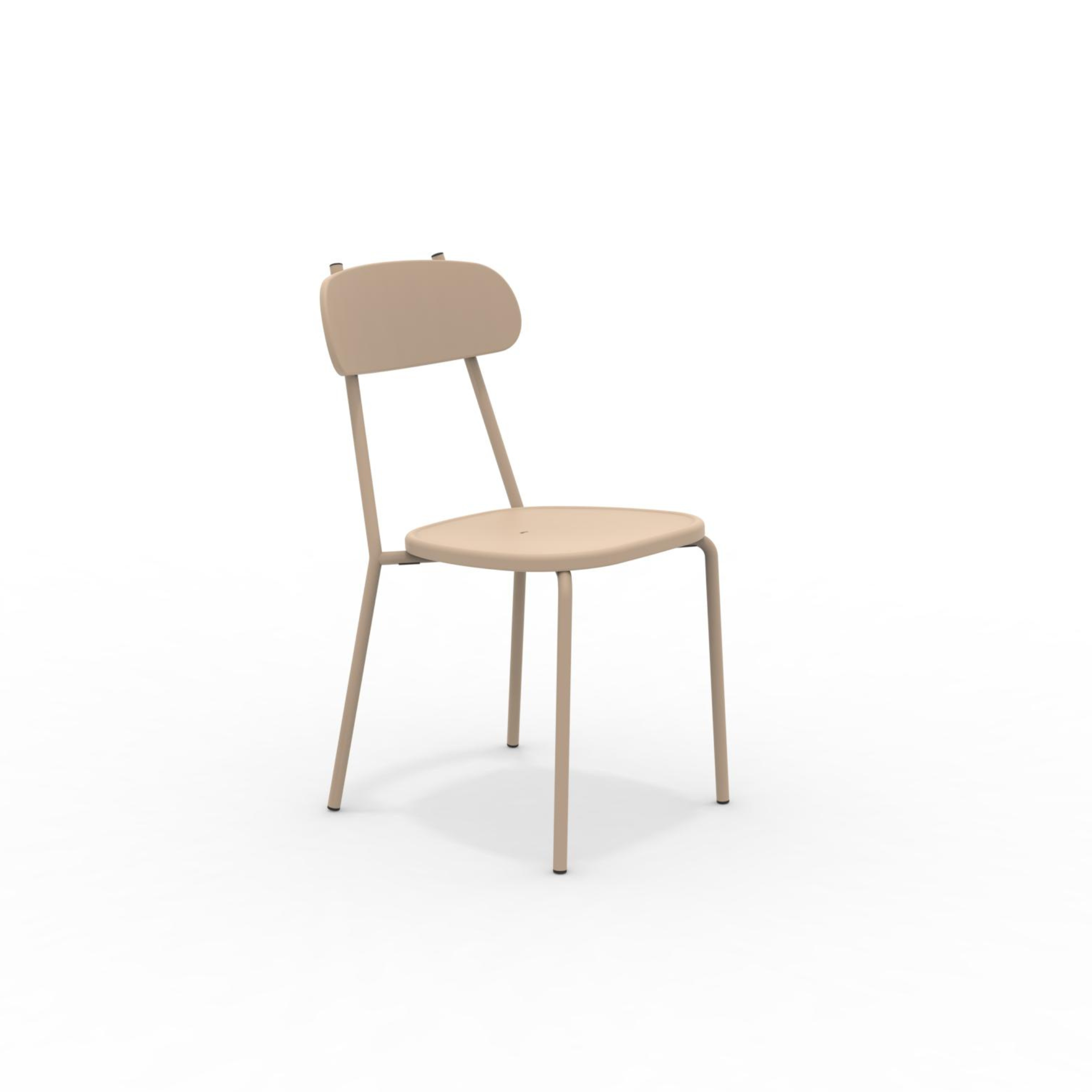 Set of stackable "Fox" garden chairs in painted metal, 45x53 cm, 84h