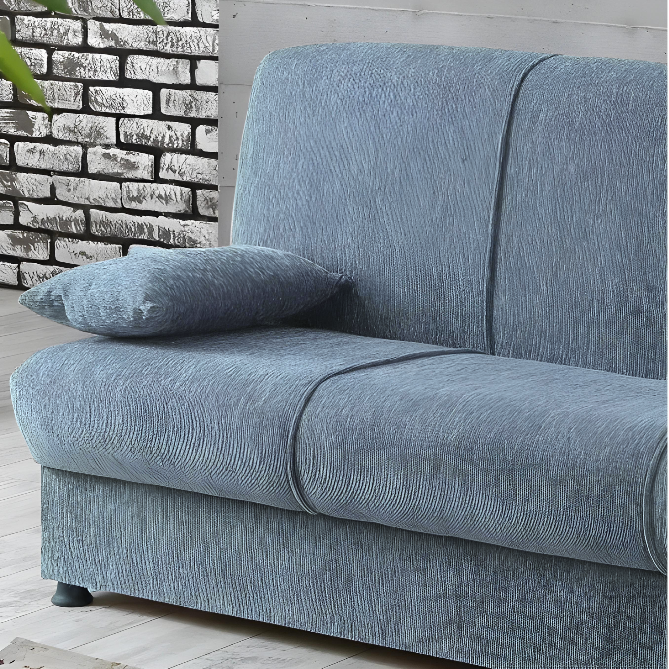 Modern "Jim" fabric sofa bed with storage cm 190x64 90h