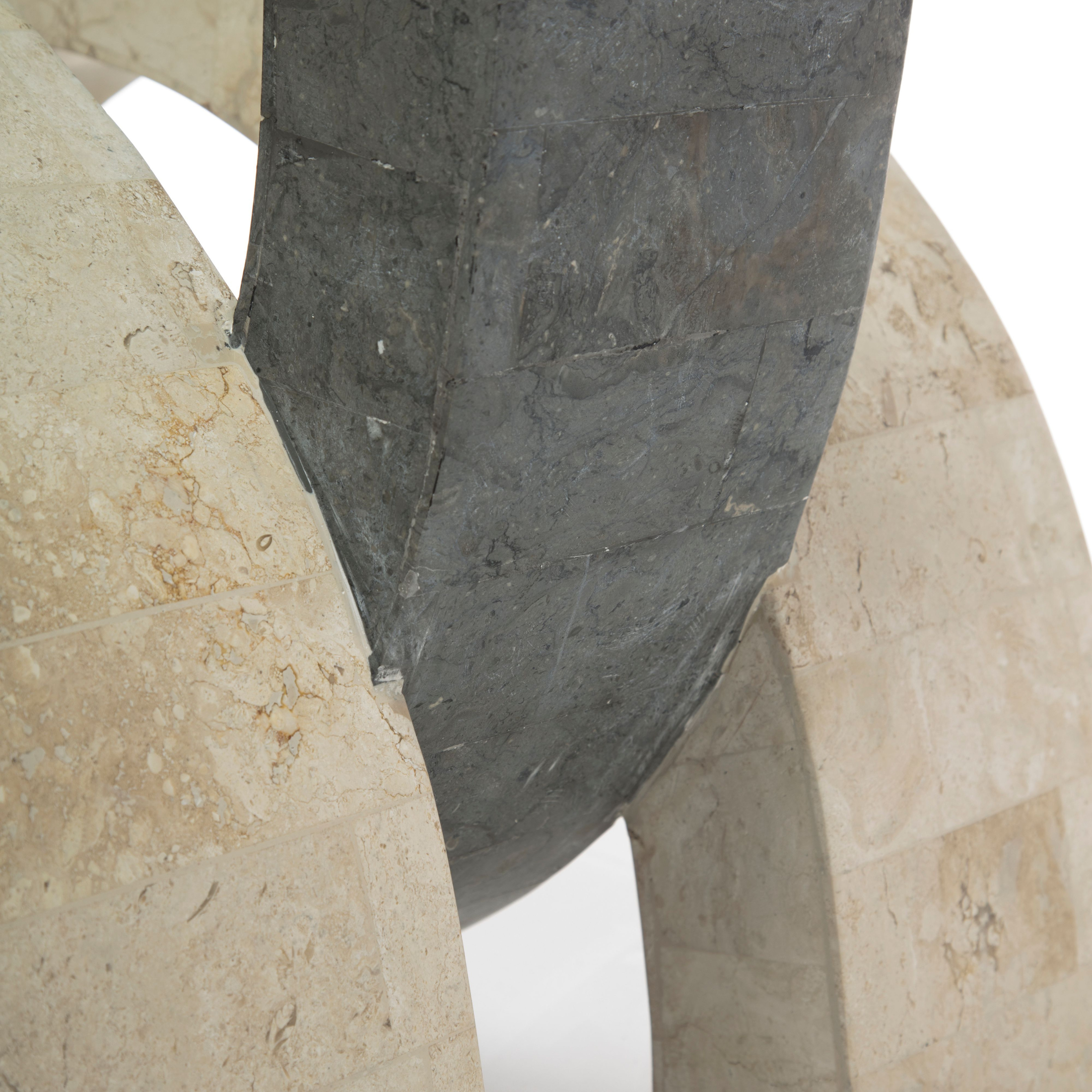 "Tito" fossil stone coffee table, 120x70 cm, 41 cm high