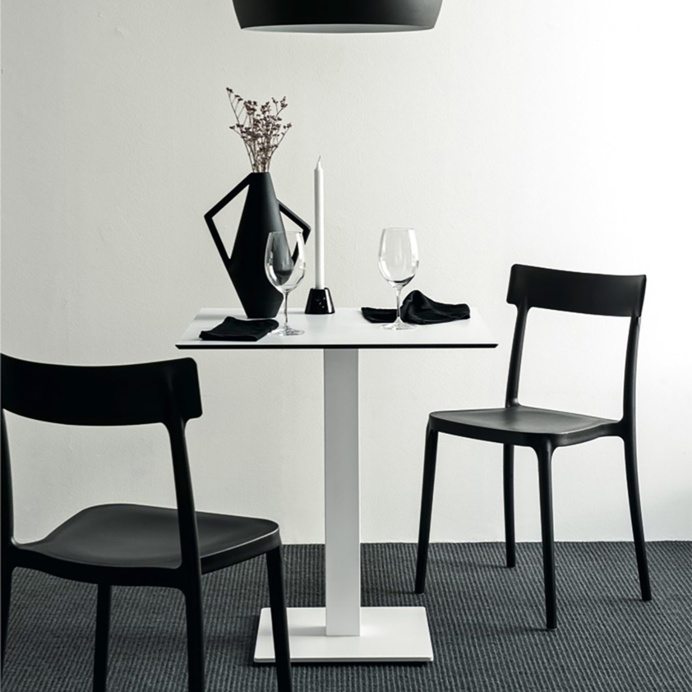 Set of modern stackable polypropylene chairs "Argo" for living room cm 48x47 82h