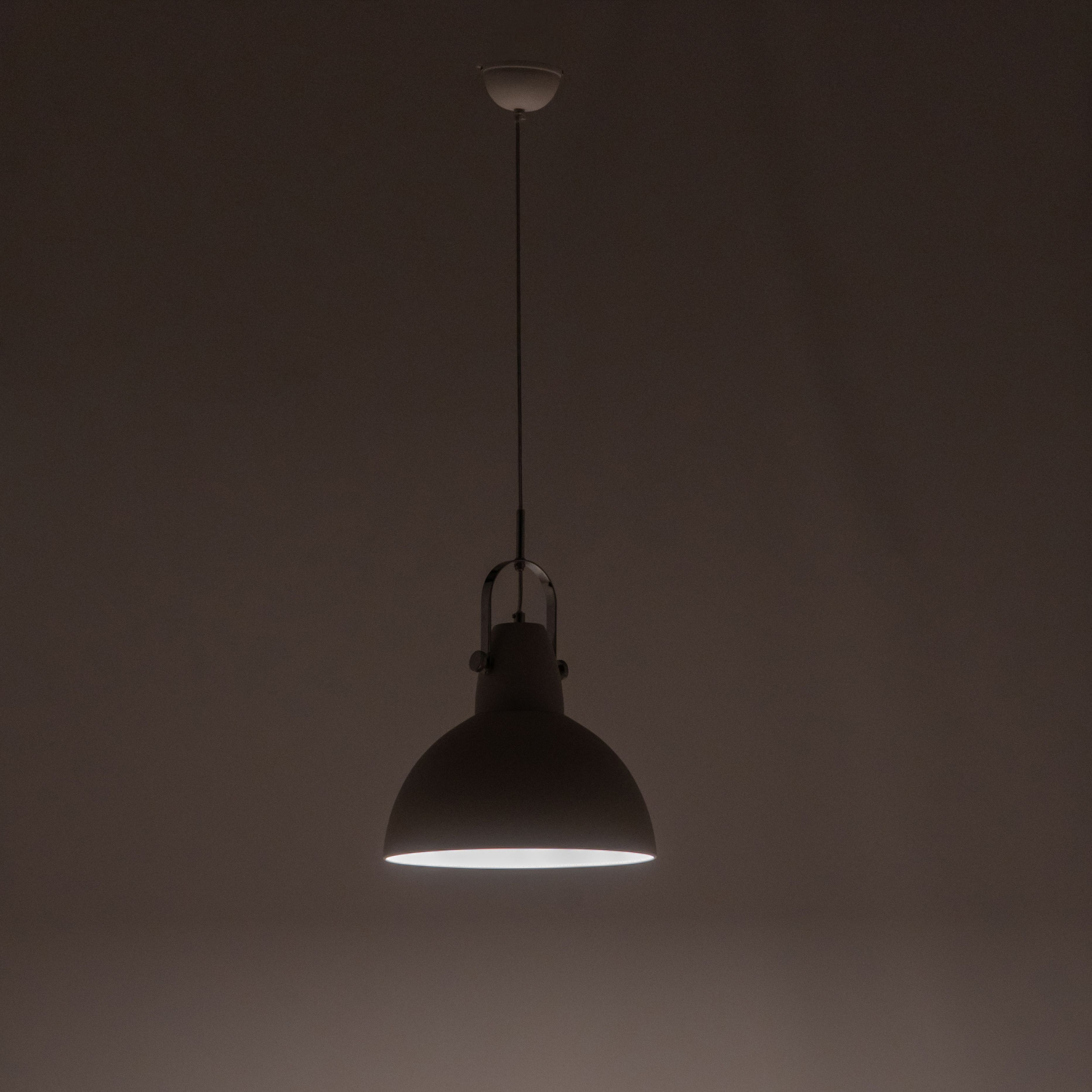 "Cage" painted metal pendant lamp with adjustable cable, 38x38 cm, 33 cm high