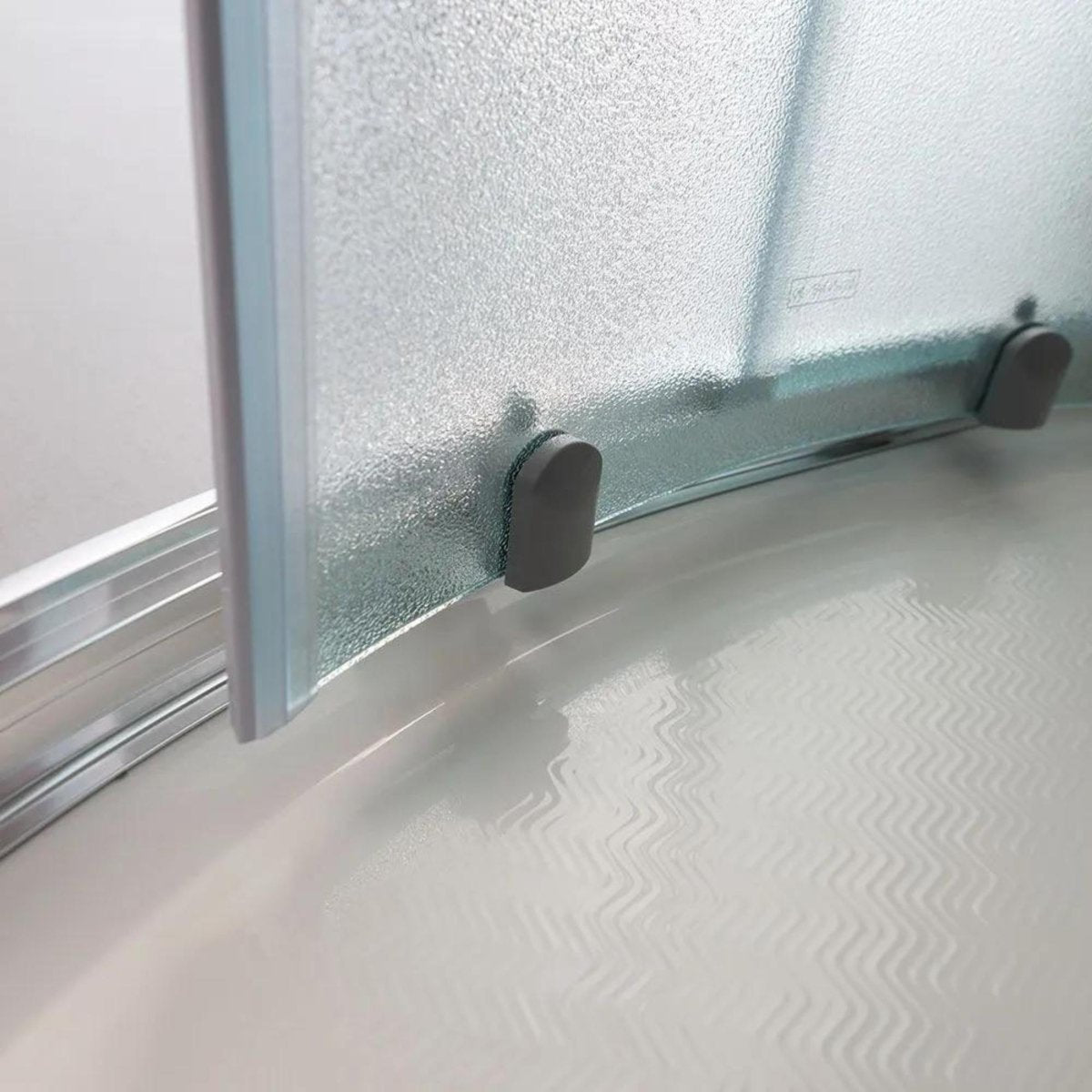 Box doccia semicircolare "Genova" con 2 ante scorrevoli in vetro temperato h 185 cm - MondoViro