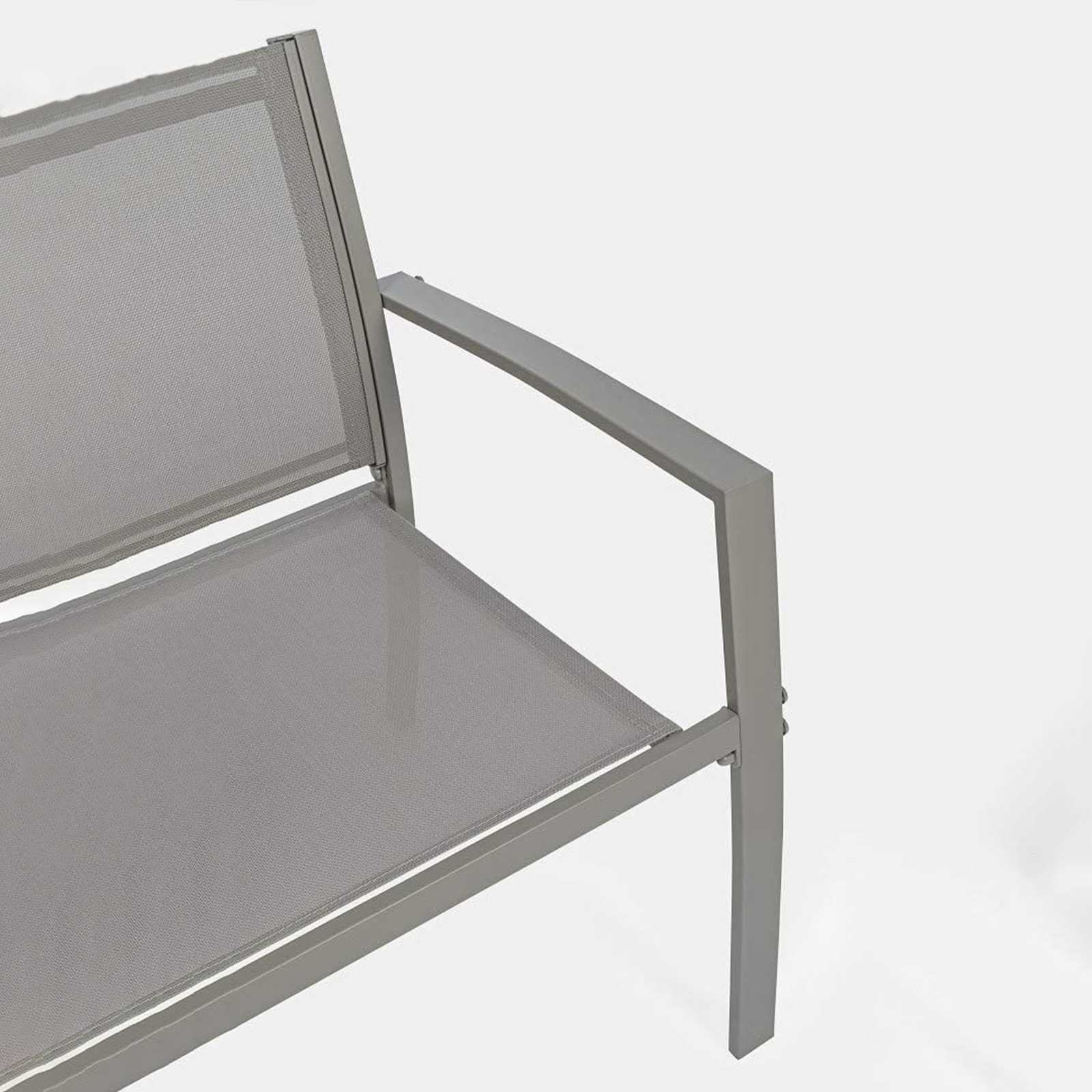 "Havana" steel garden lounge set with coffee table and 2 armchairs