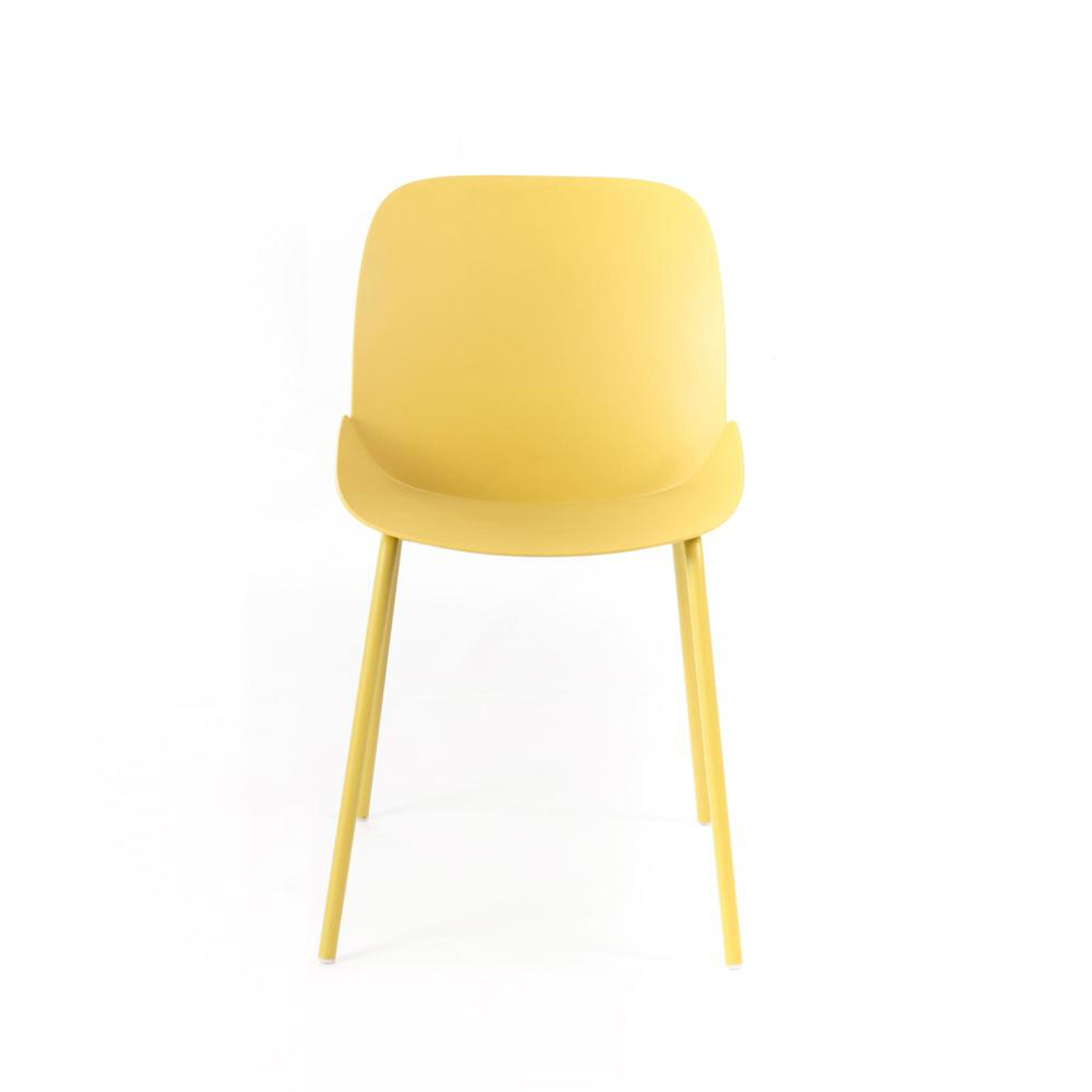 Set of modern "Azzurra" polypropylene chairs with painted metal frame for the living room