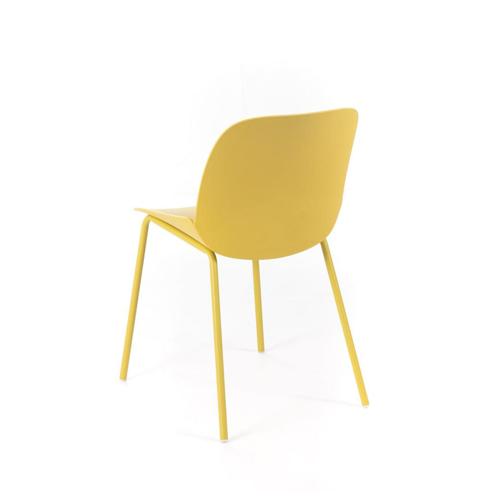 Set of modern "Azzurra" polypropylene chairs with painted metal frame for the living room