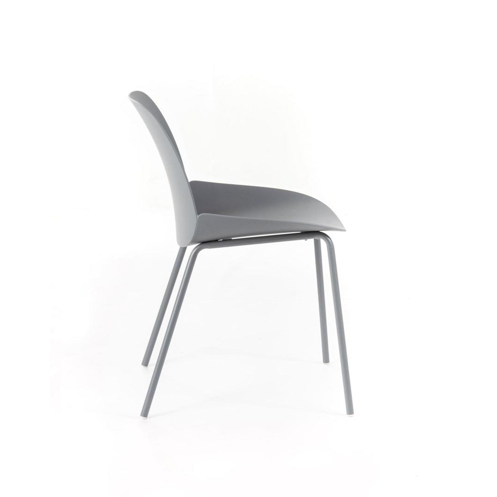 Set of modern "Azzurra" polypropylene chairs with painted metal frame for the living room