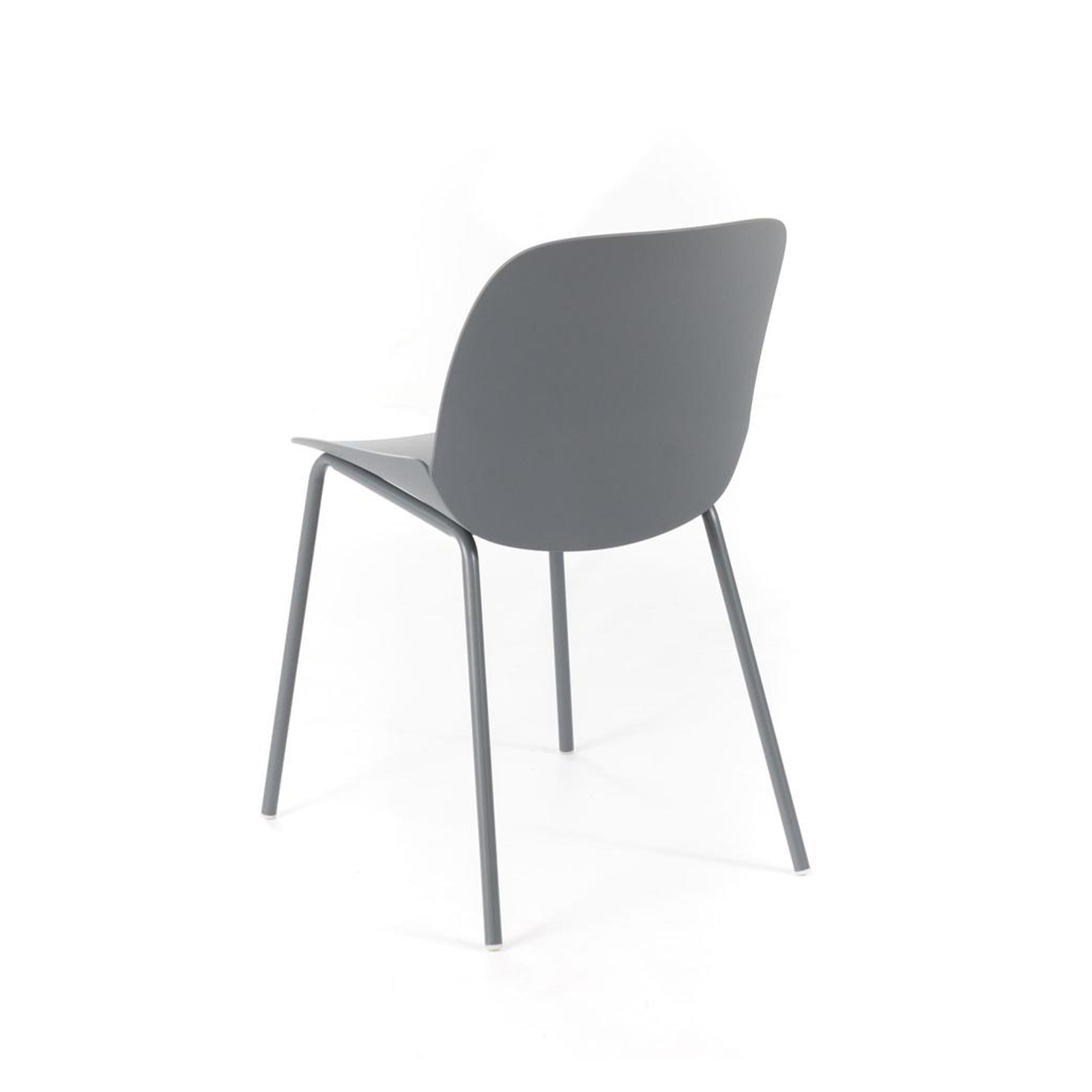 Set of modern "Azzurra" polypropylene chairs with painted metal frame for the living room