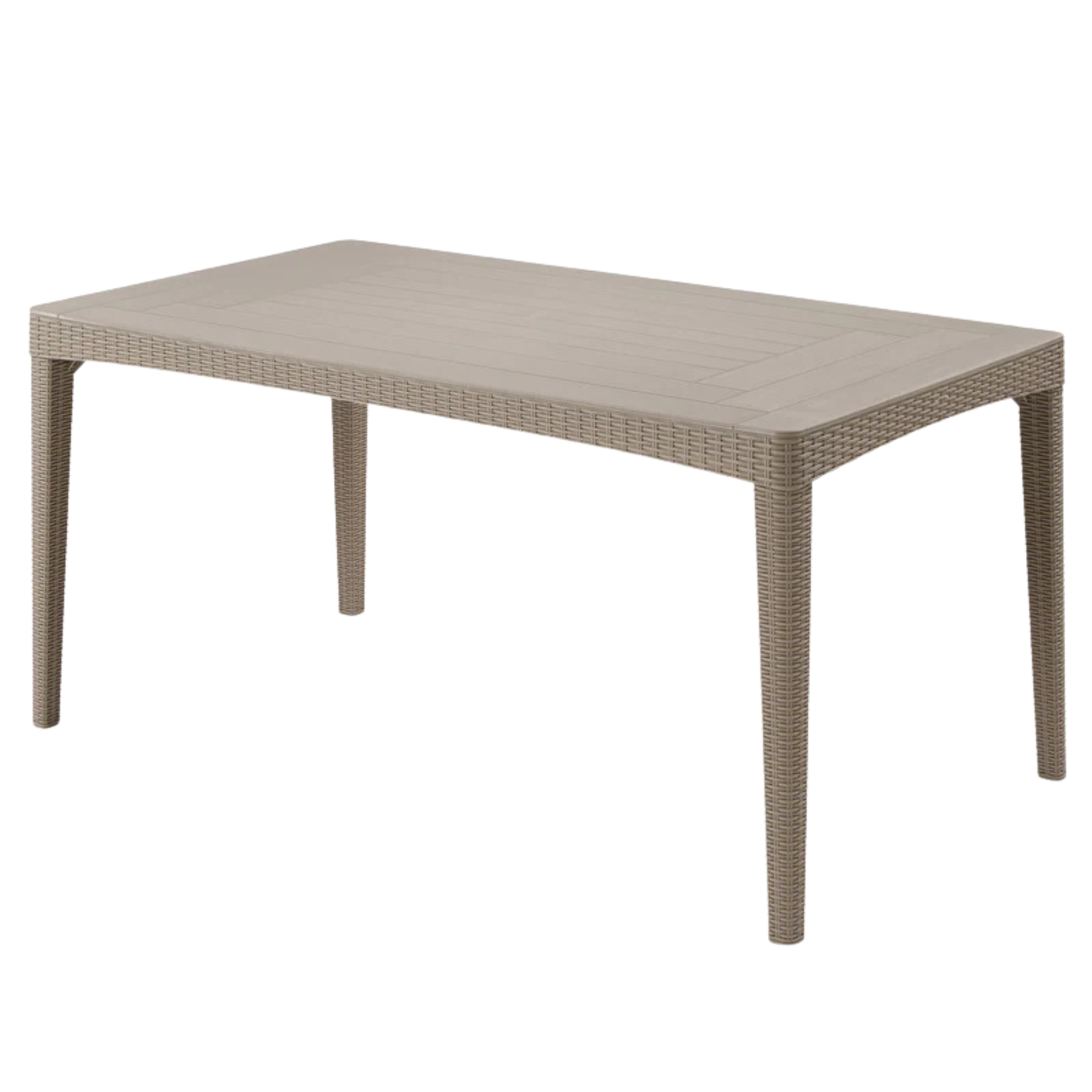6-seater "Giron" resin garden table, 160x90 cm, 74 cm high
