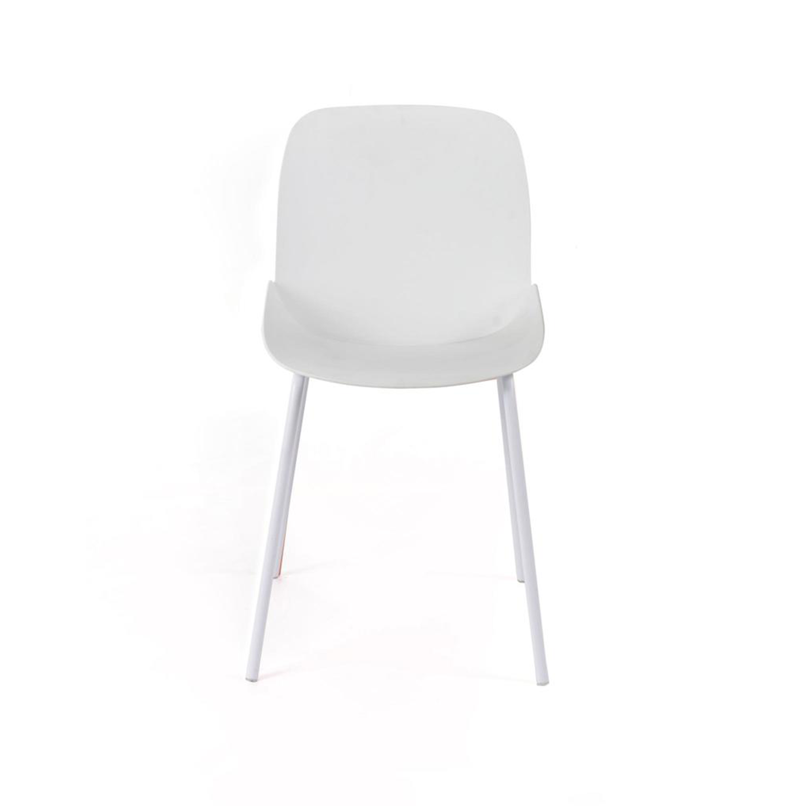 Set of modern "Azzurra" polypropylene chairs with painted metal frame for the living room