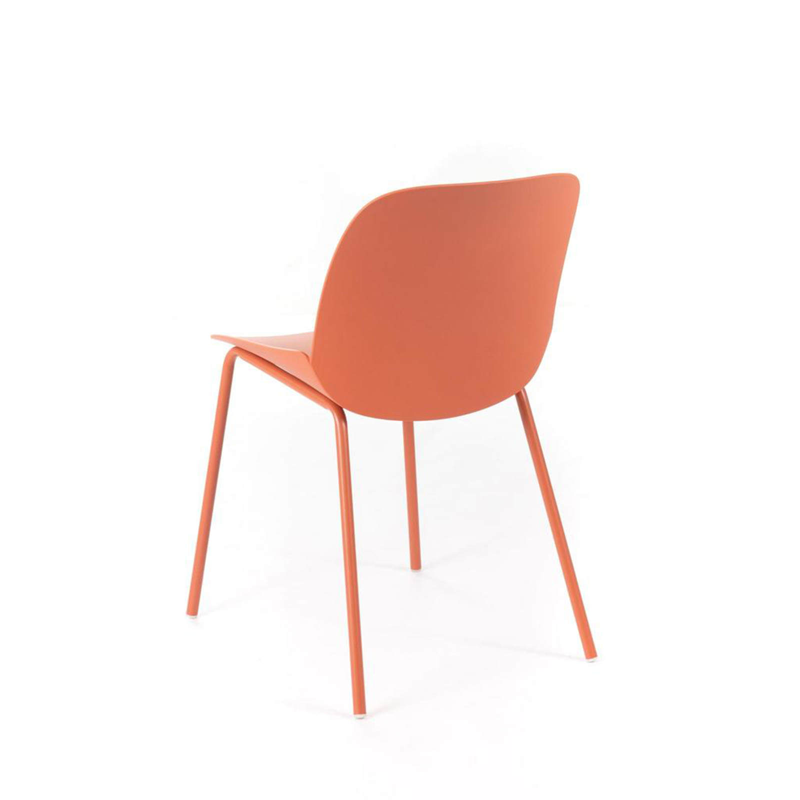 Set of modern "Azzurra" polypropylene chairs with painted metal frame for the living room
