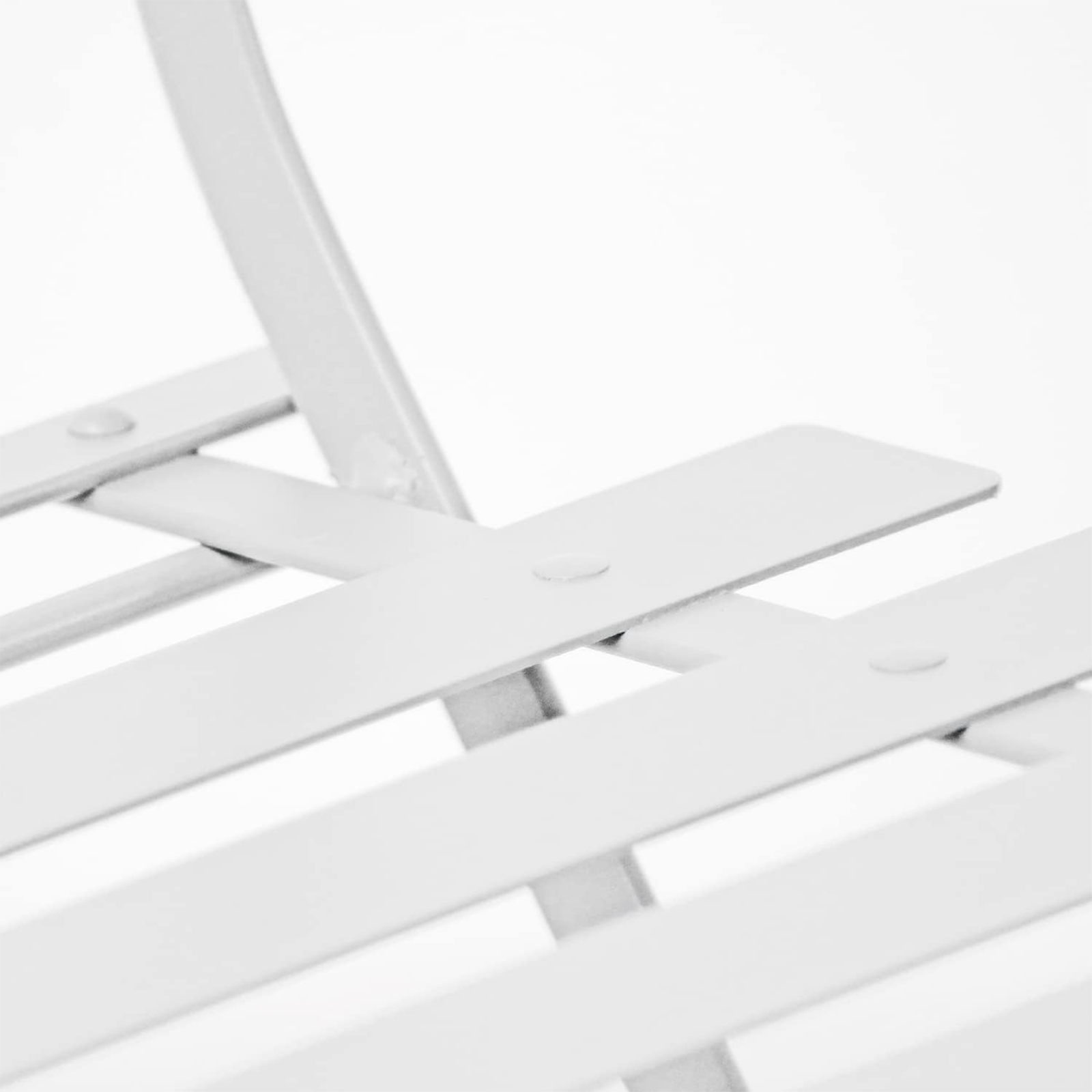 "Giotto" steel dining set with 2 chairs and a folding round table