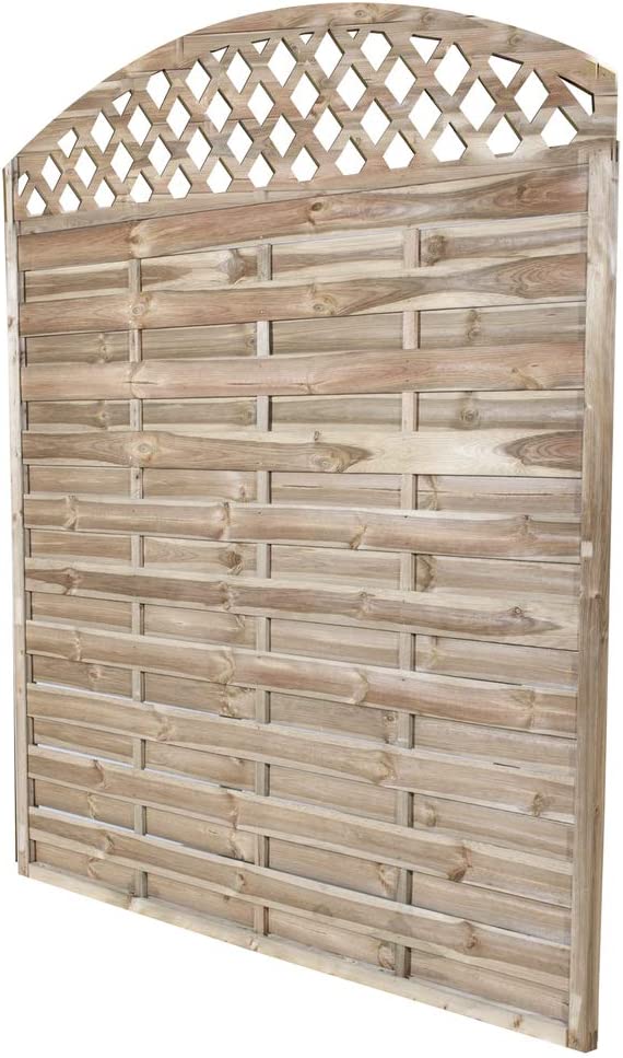 Pannello recinzione frangivento Arco grigliato in legno impregnato cm 180x180h