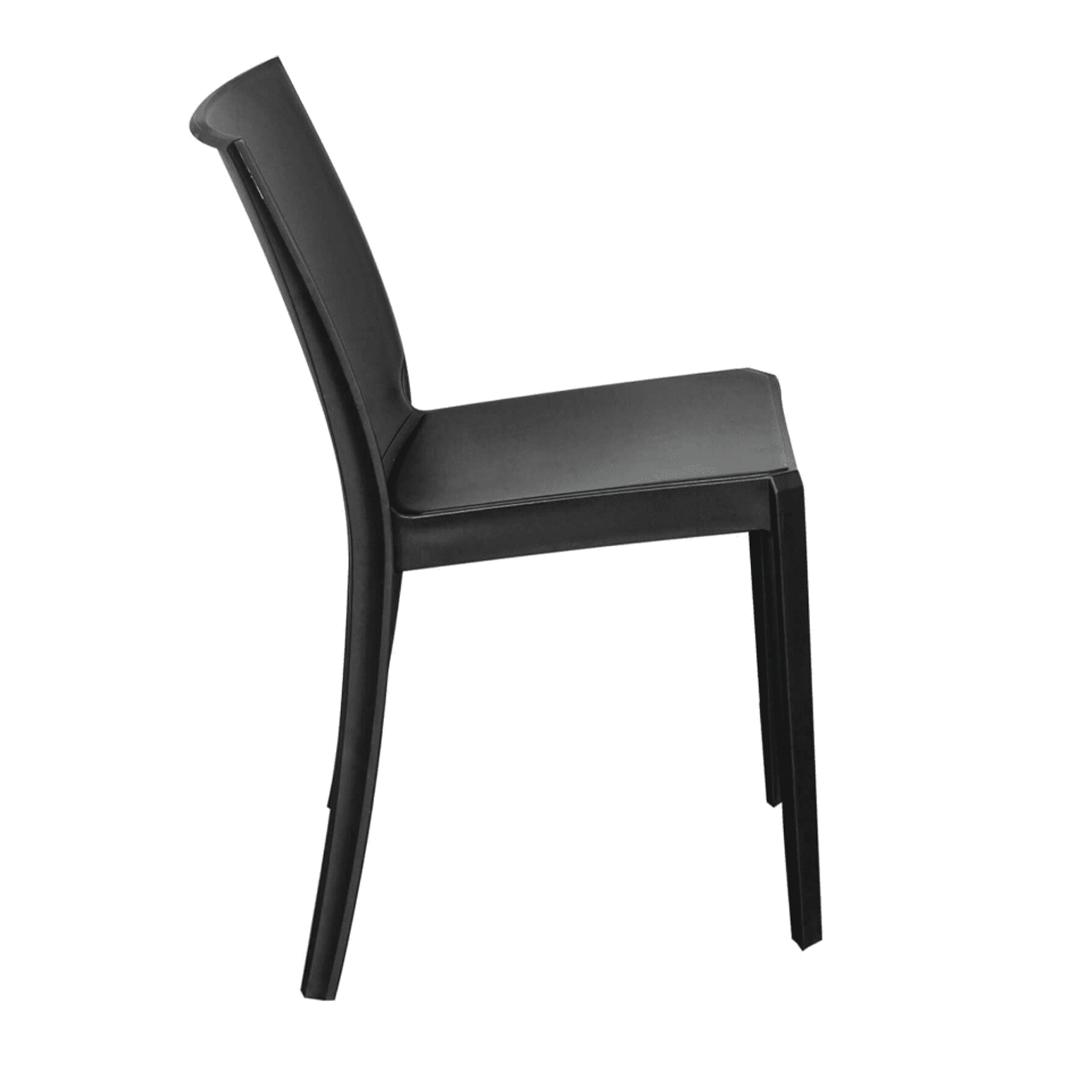 Set of stackable garden chairs "Perla" in non-slip polypropylene for dining, 47x55 cm, 82h