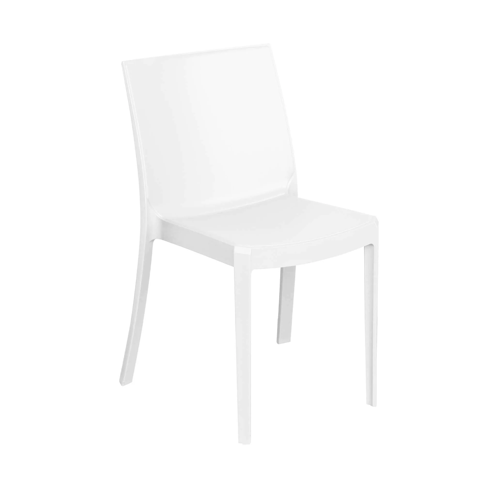 Set of stackable garden chairs "Perla" in non-slip polypropylene for dining, 47x55 cm, 82h