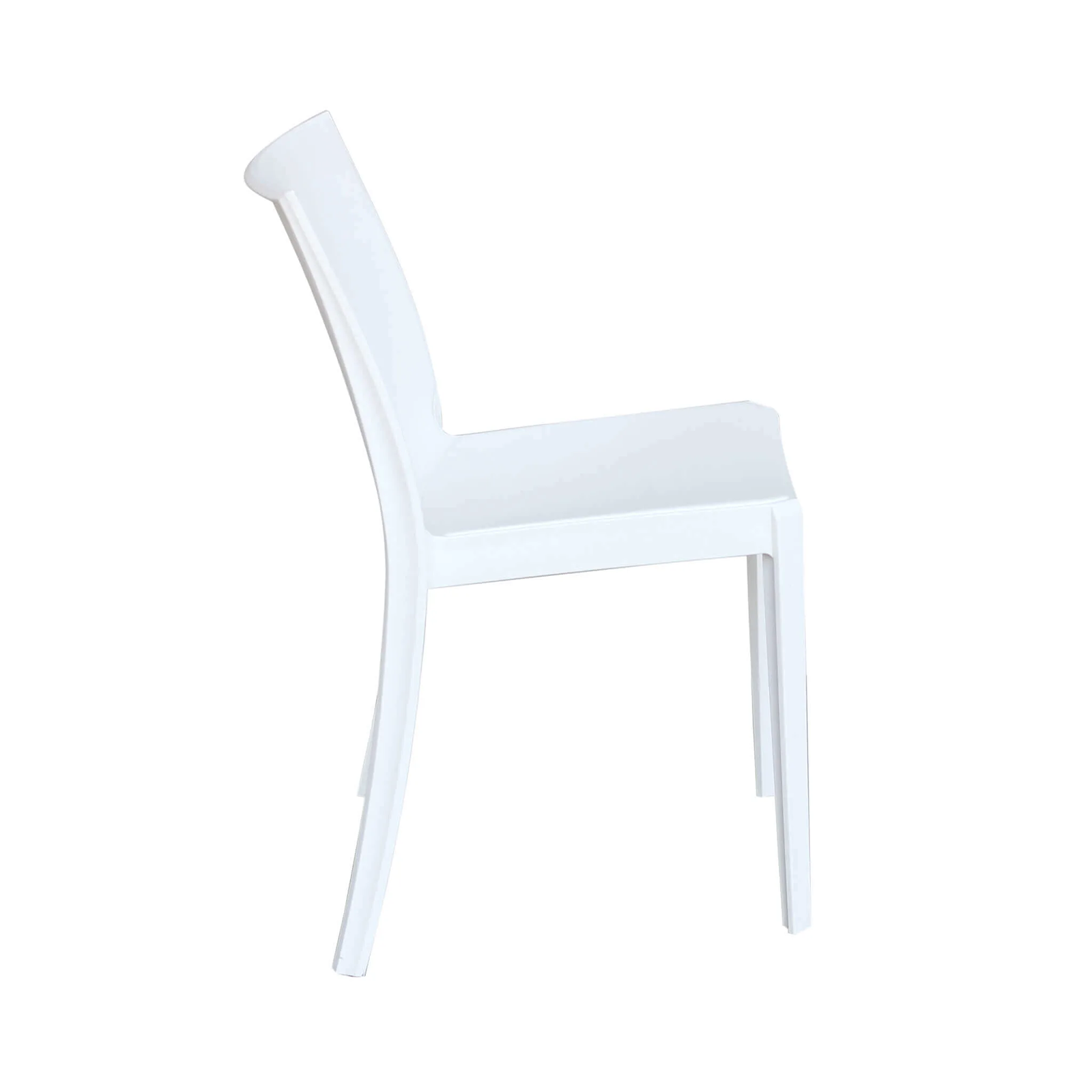 Set of stackable garden chairs "Perla" in non-slip polypropylene for dining, 47x55 cm, 82h