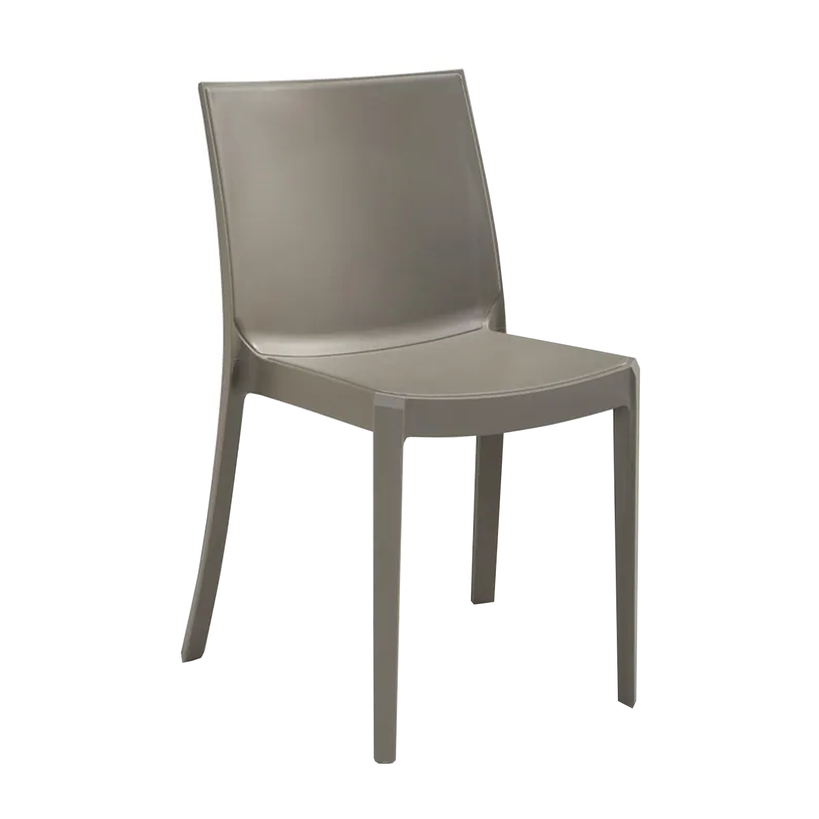 Set of stackable garden chairs "Perla" in non-slip polypropylene for dining, 47x55 cm, 82h