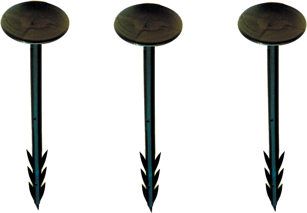 100 pz Picchetti per fissaggio del telo pacciamatura in plastica nero cm 20h