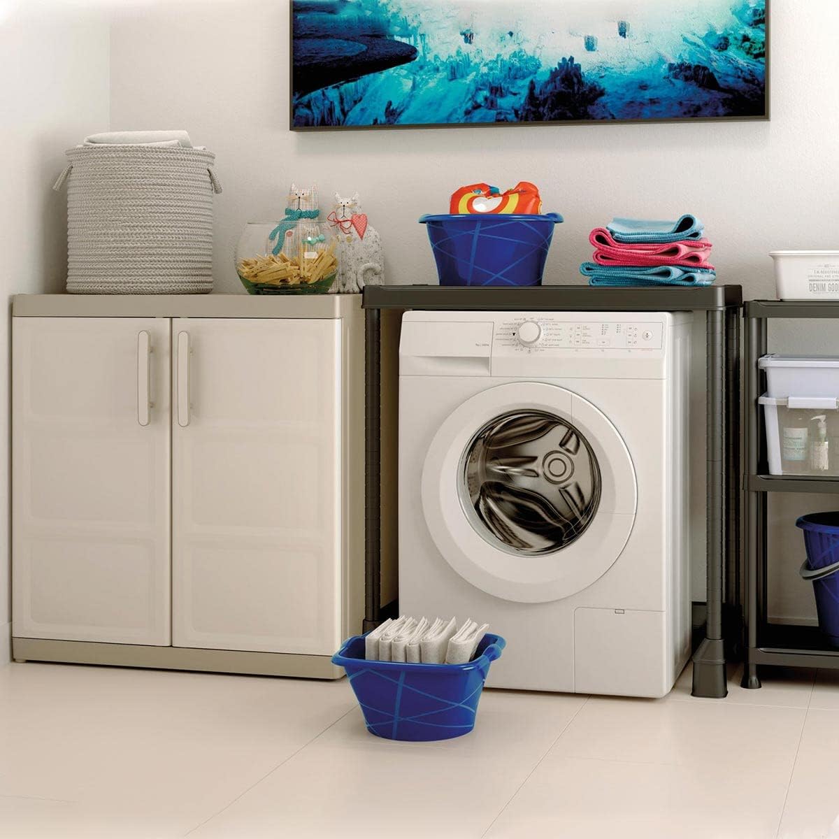 "Bacas XL" shockproof resin garden cabinet with internal shelves