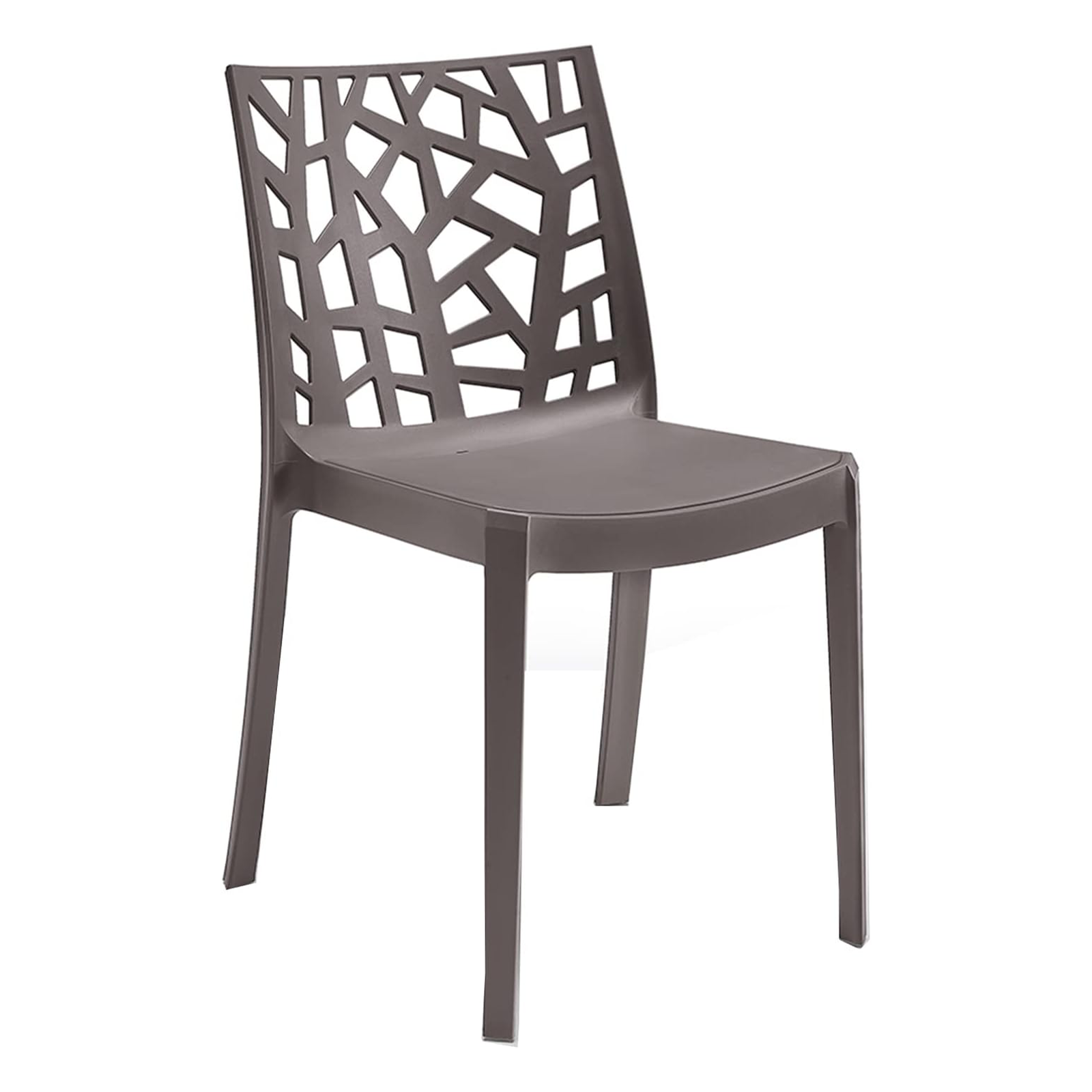 Set of stackable garden chairs "Matrix" in resistant polypropylene 47x55 cm 82h