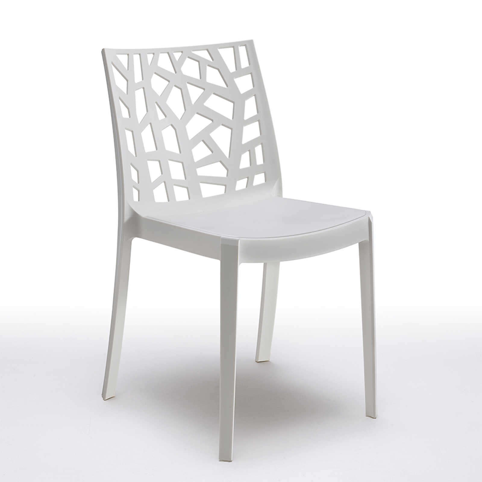 Set of stackable garden chairs "Matrix" in resistant polypropylene 47x55 cm 82h